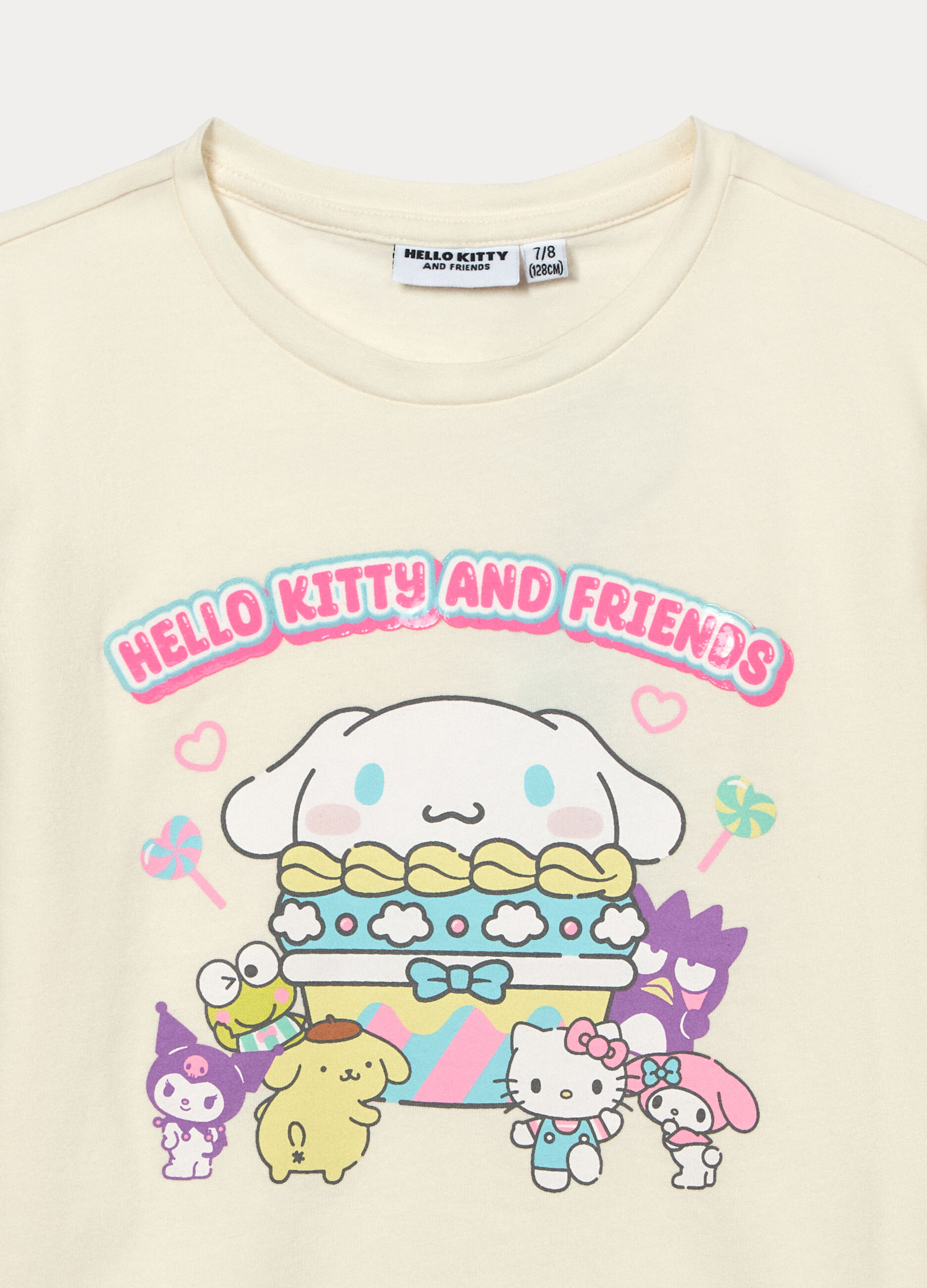 T-shirt Hello Kitty in jersey di cotone stretch bambina_2