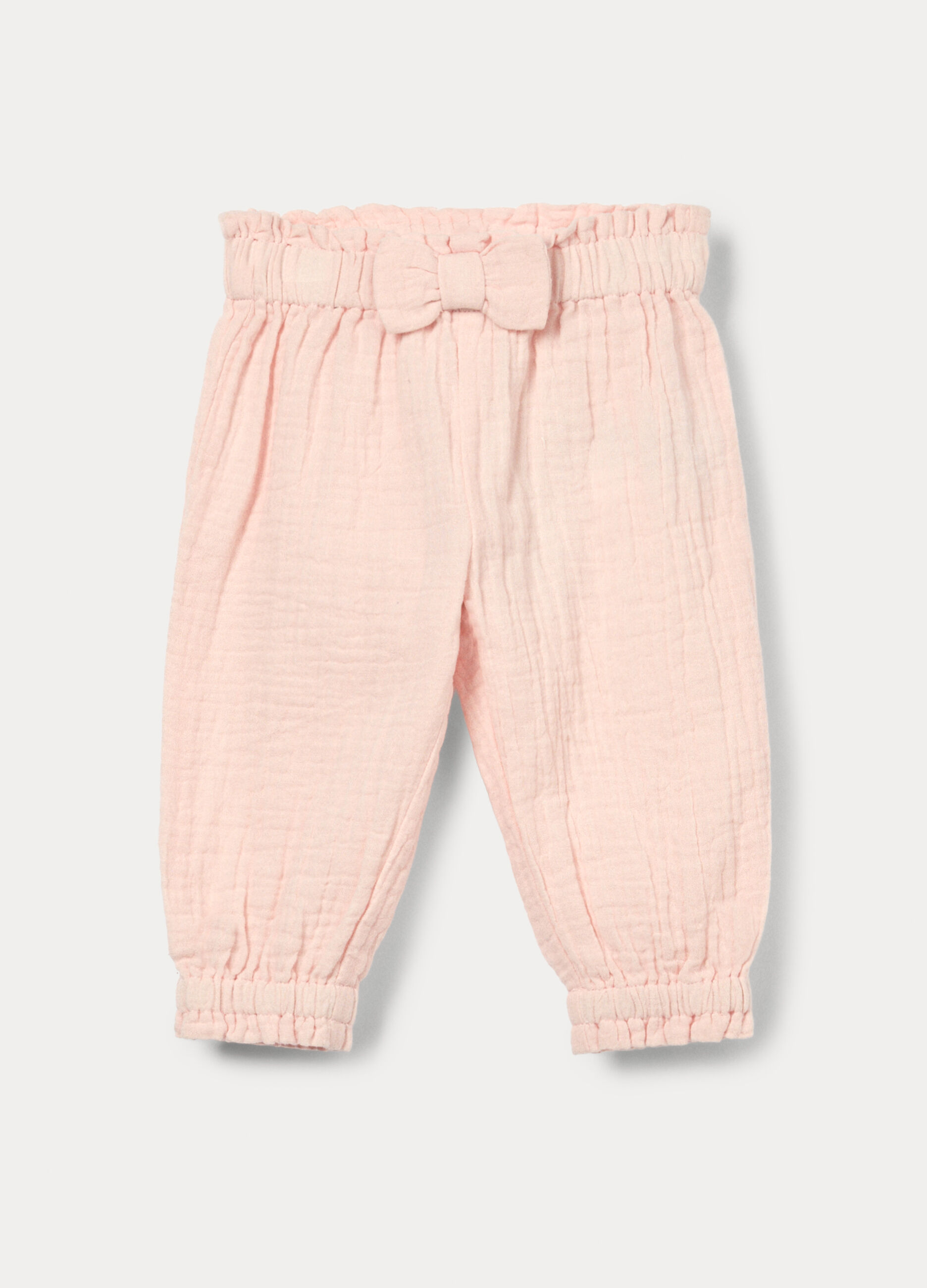 Pantaloni in puro cotone neonata_0