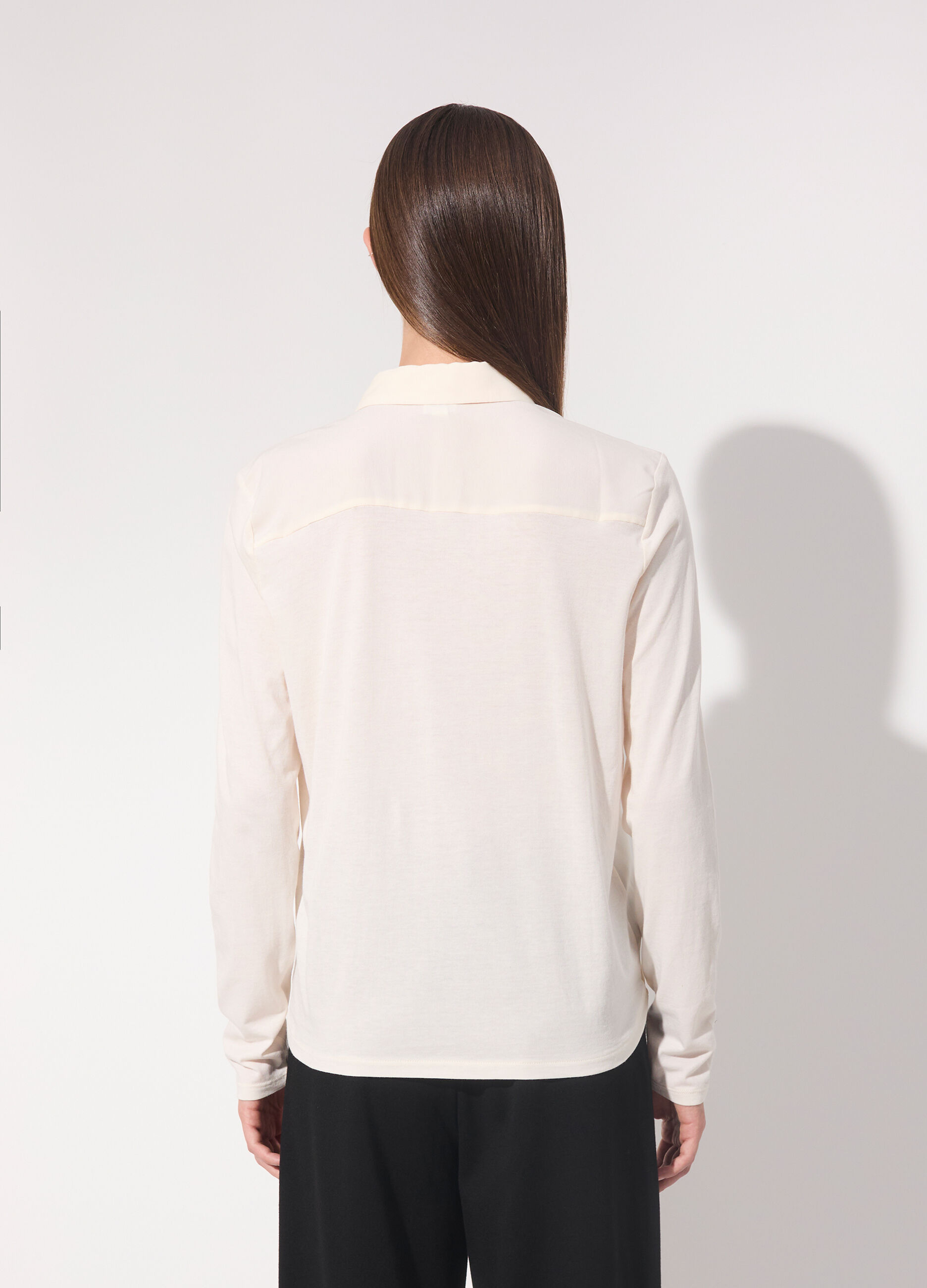 Maglietta a maniche lunghe in cotone e modal donna_2
