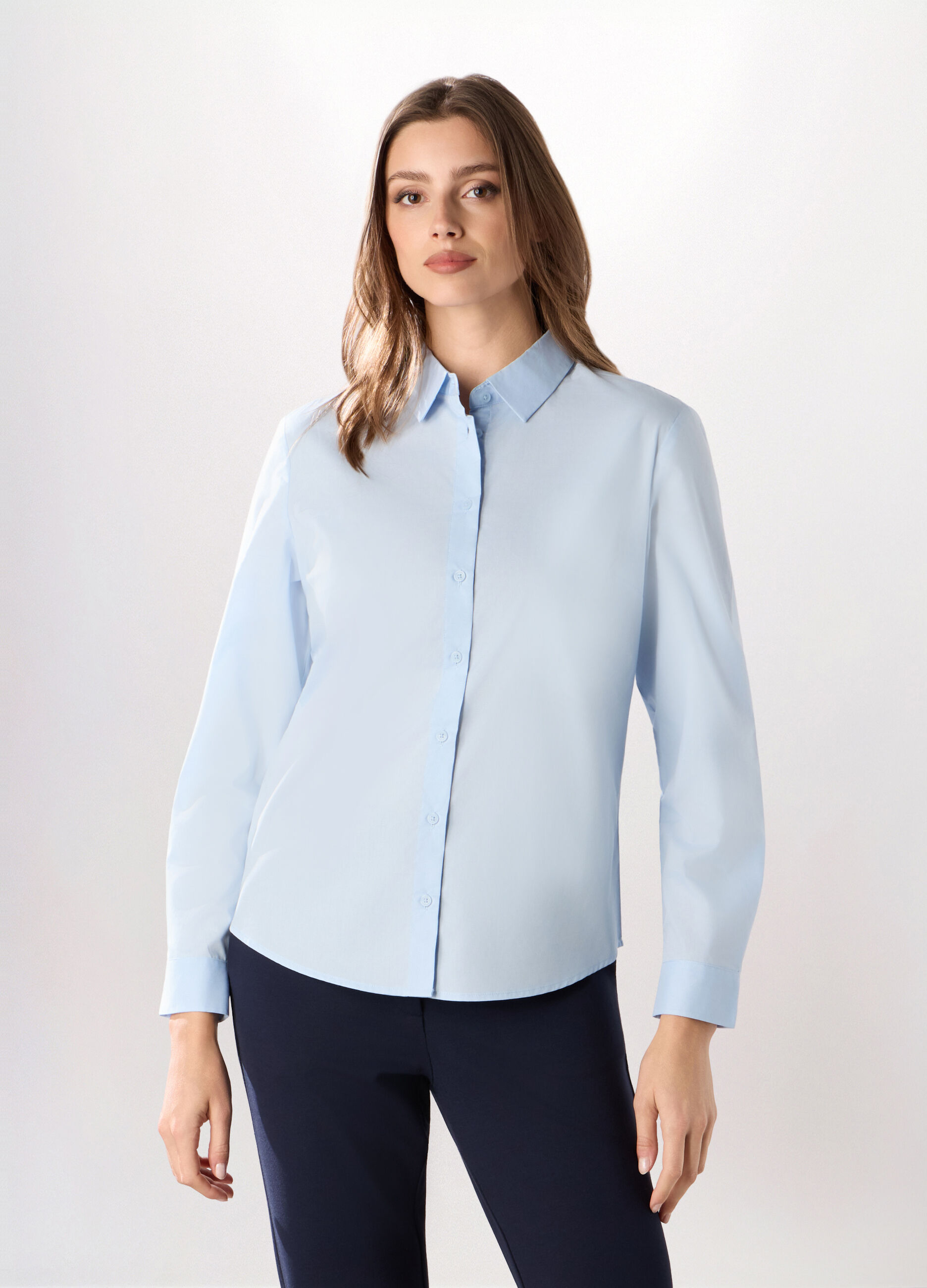 Camicia misto cotone donna_0