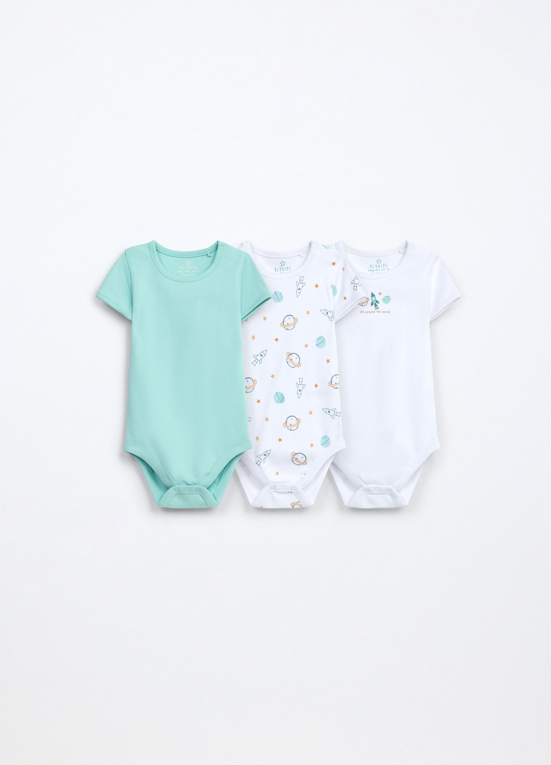 Pack 3 body in interlock di puro cotone neonato_0