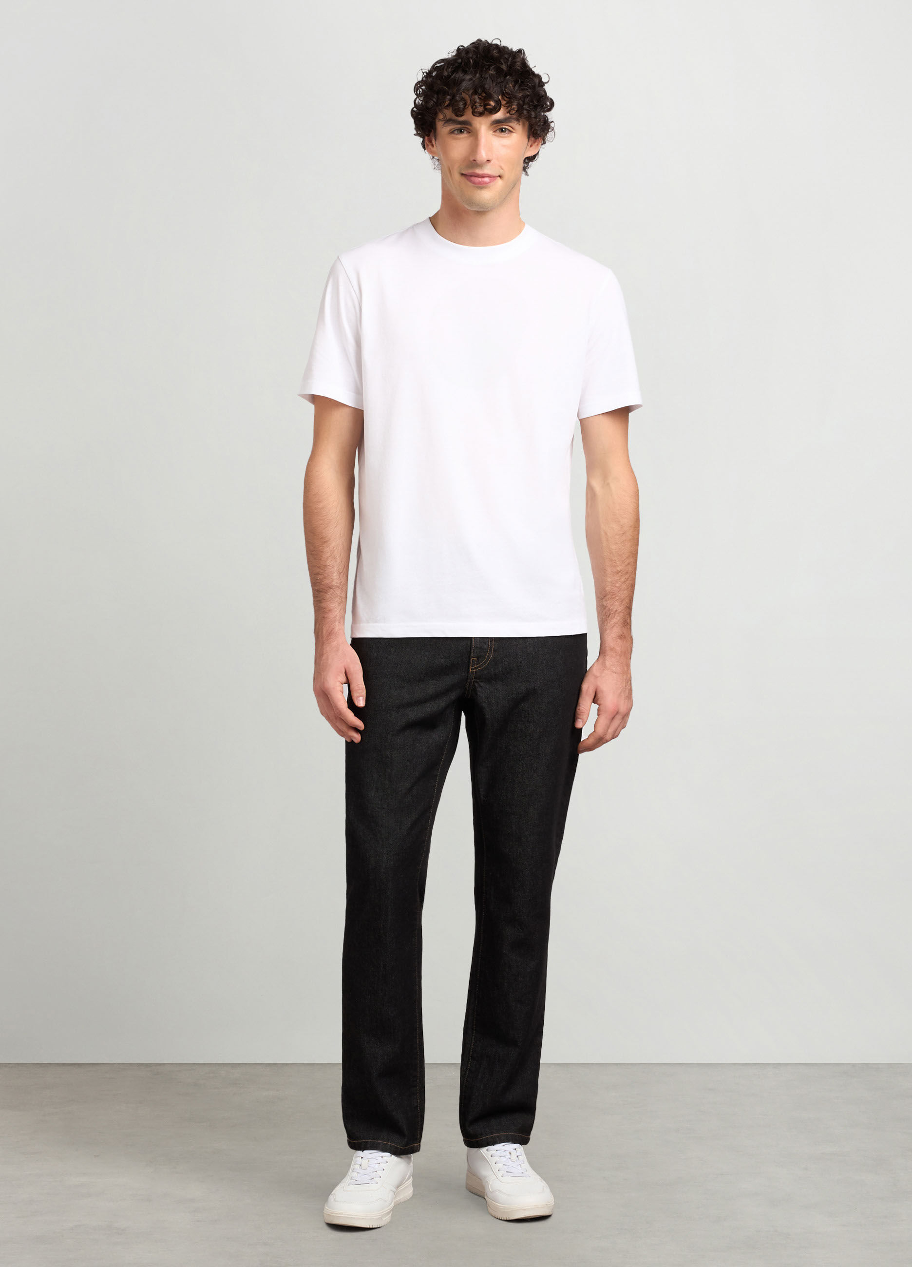 Jeans regular fit in puro cotone uomo_0