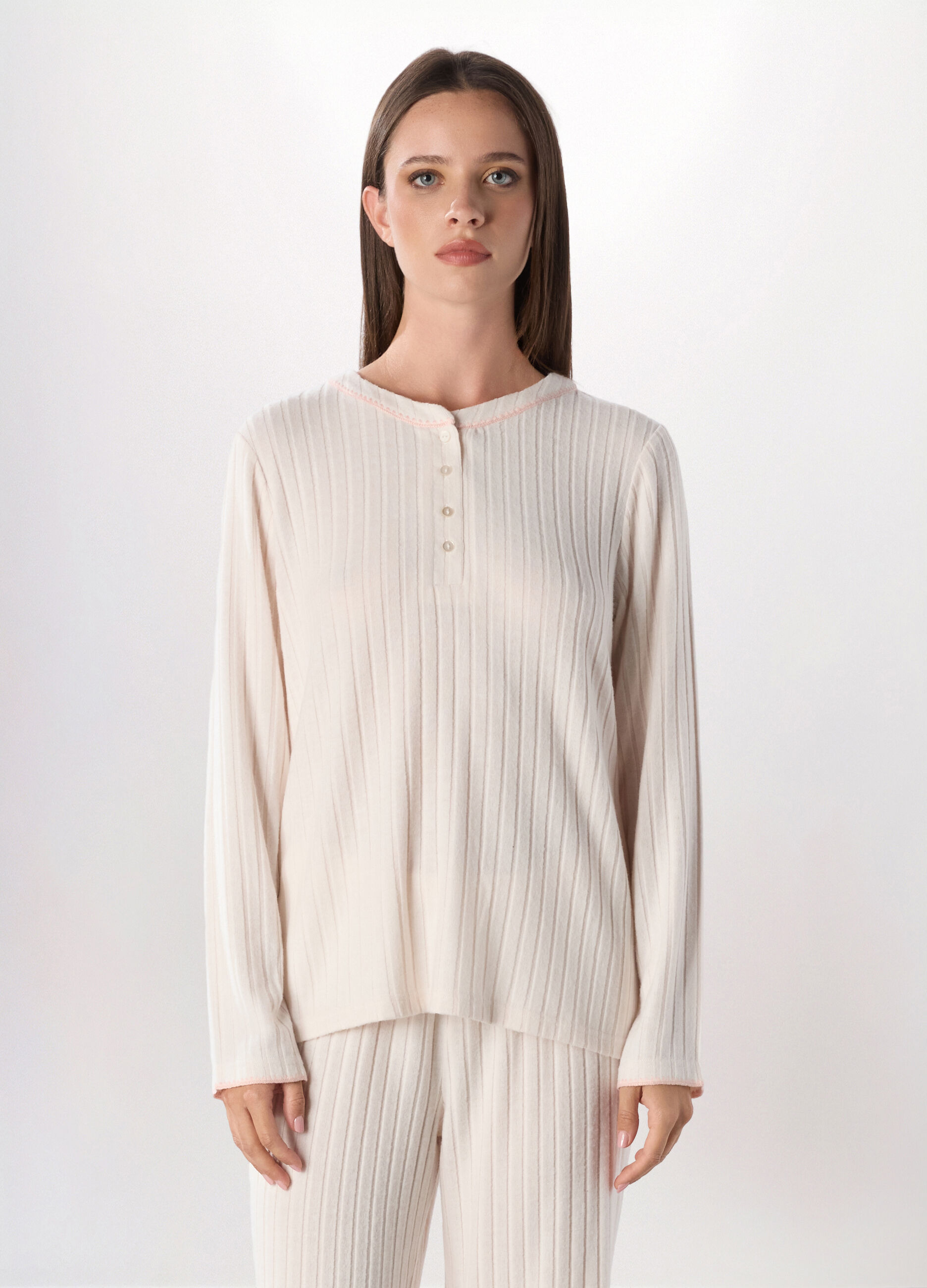 Maglia pigiama misto viscosa donna_0