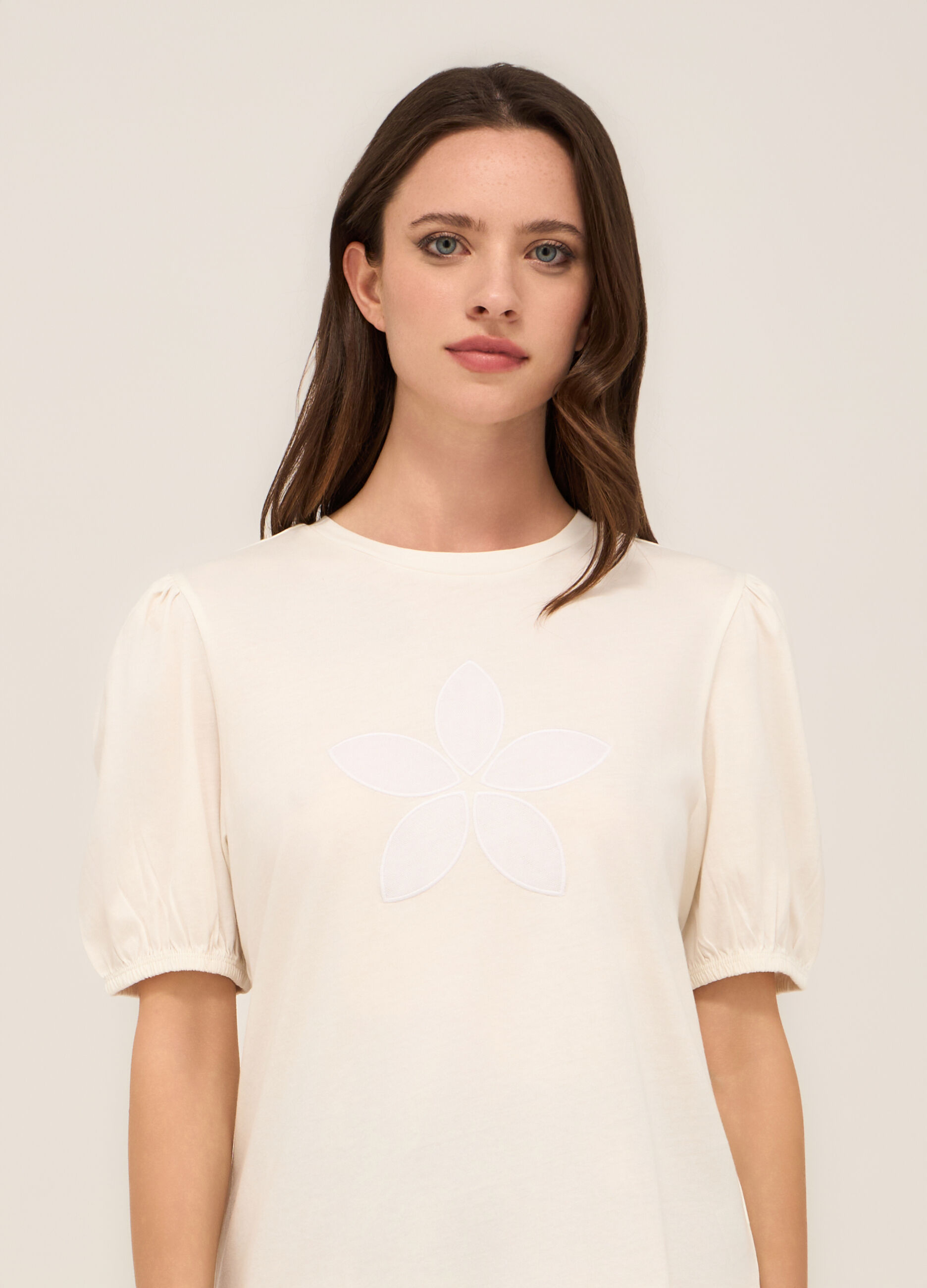 T-shirt in jersey di puro cotone donna_2
