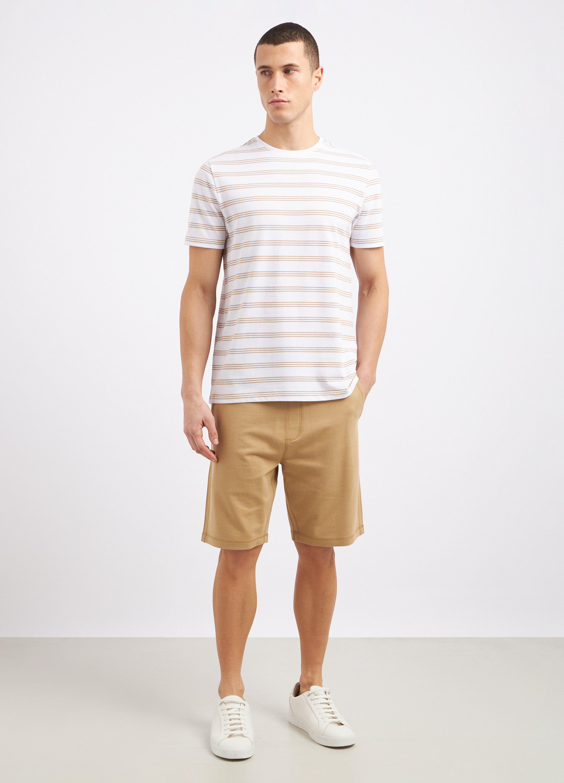 Shorts in felpa di puro cotone uomo_0