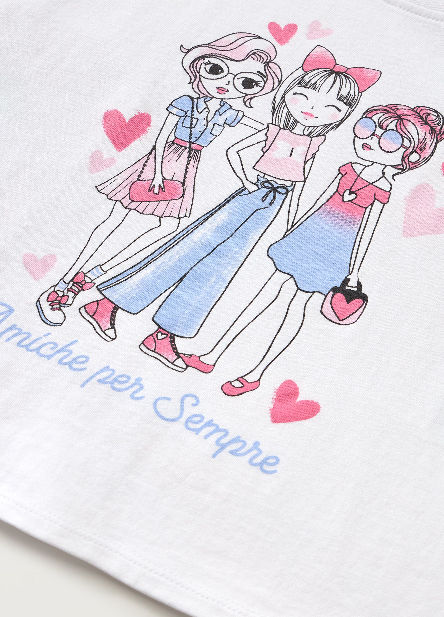 T-shirt in puro cotone bambina
