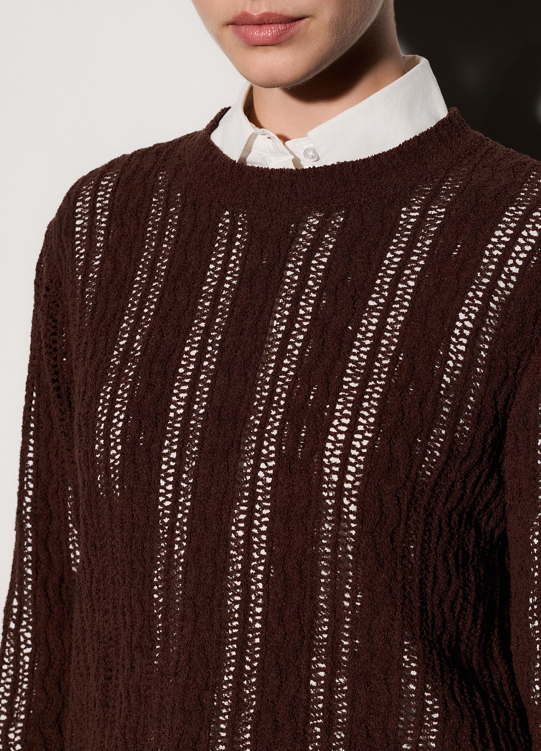 Pullover girocollo operato donna_3