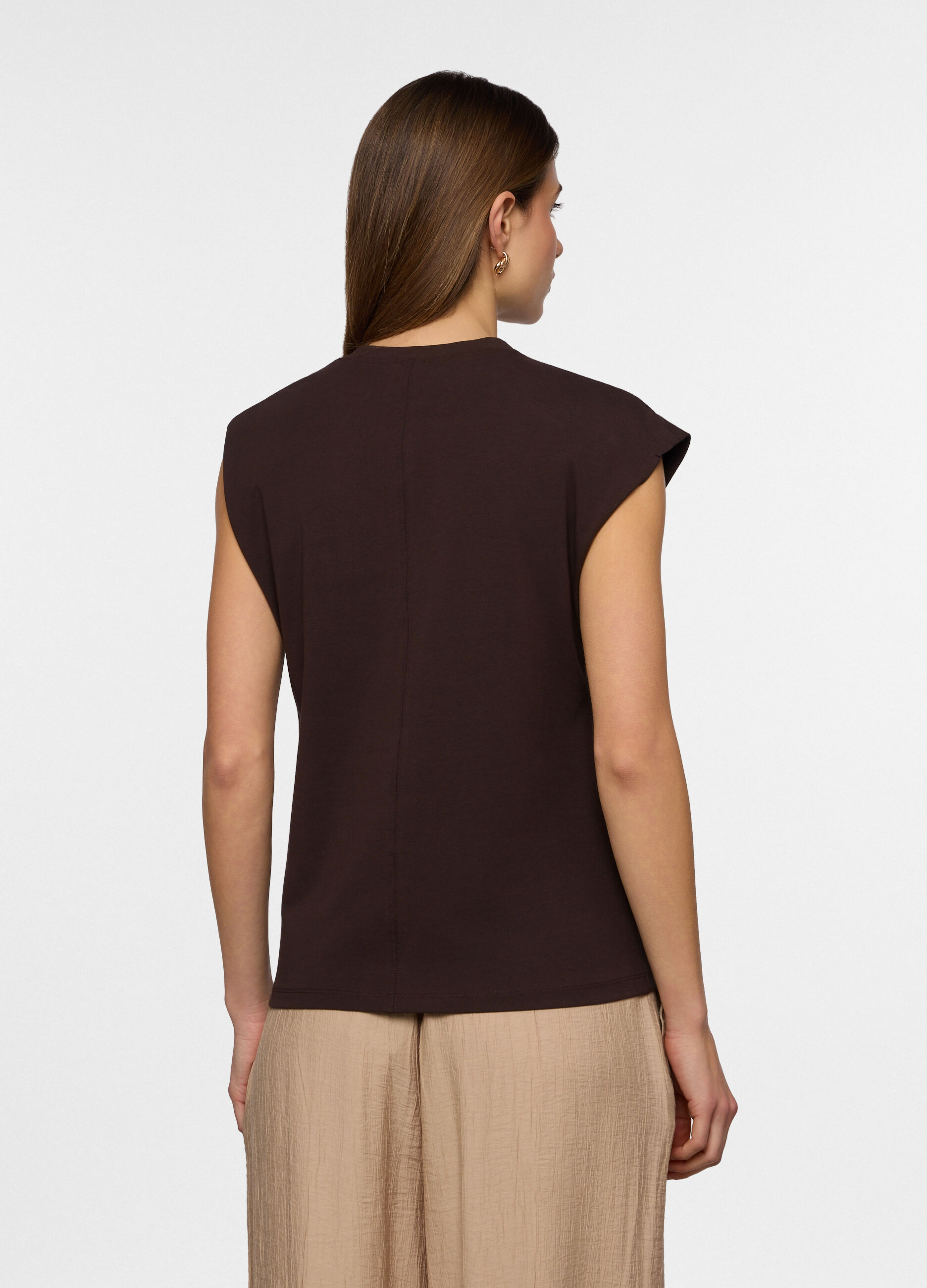 T-shirt girocollo stretch donna_1