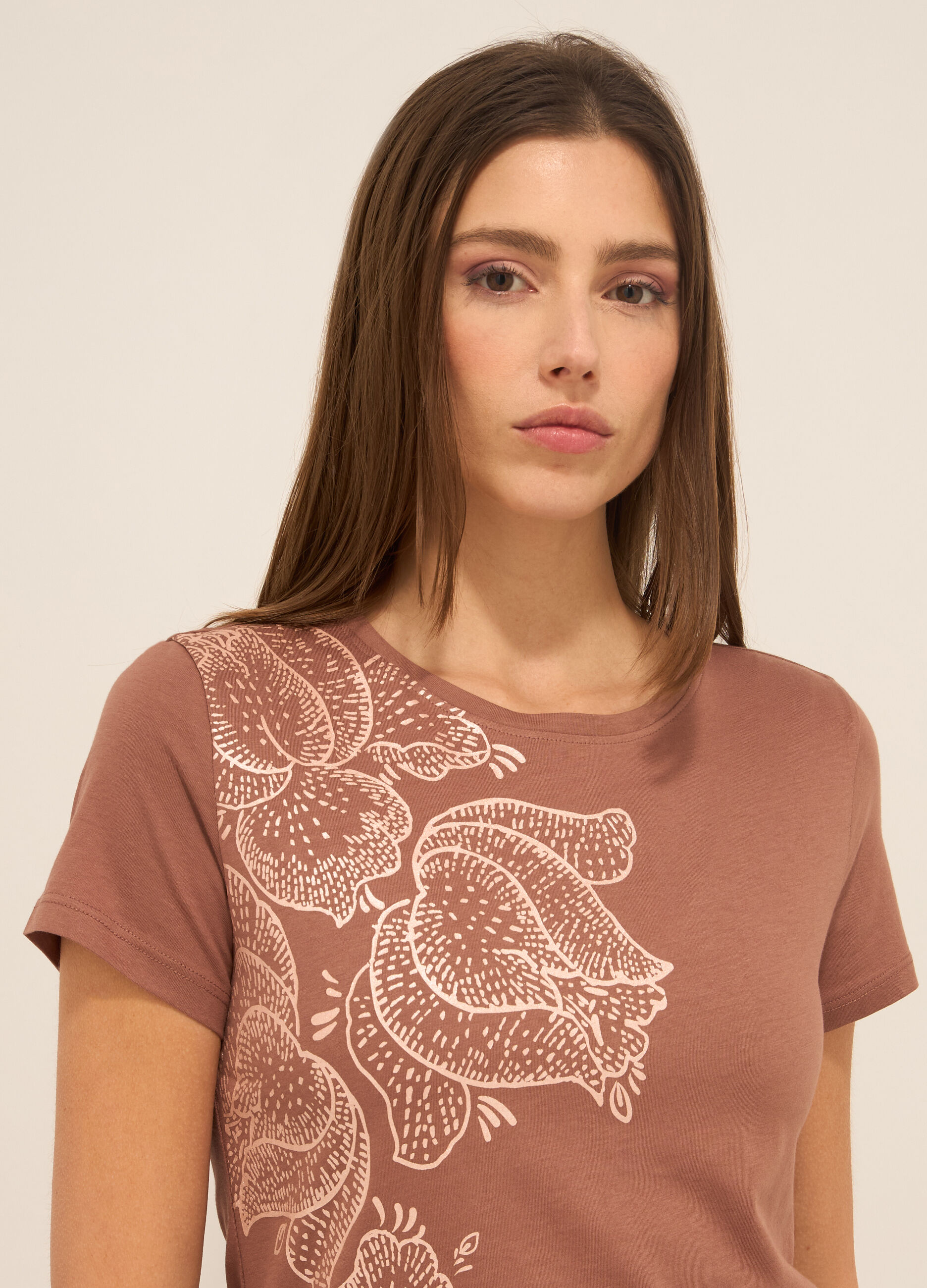 T-shirt in jersey di puro cotone donna_2