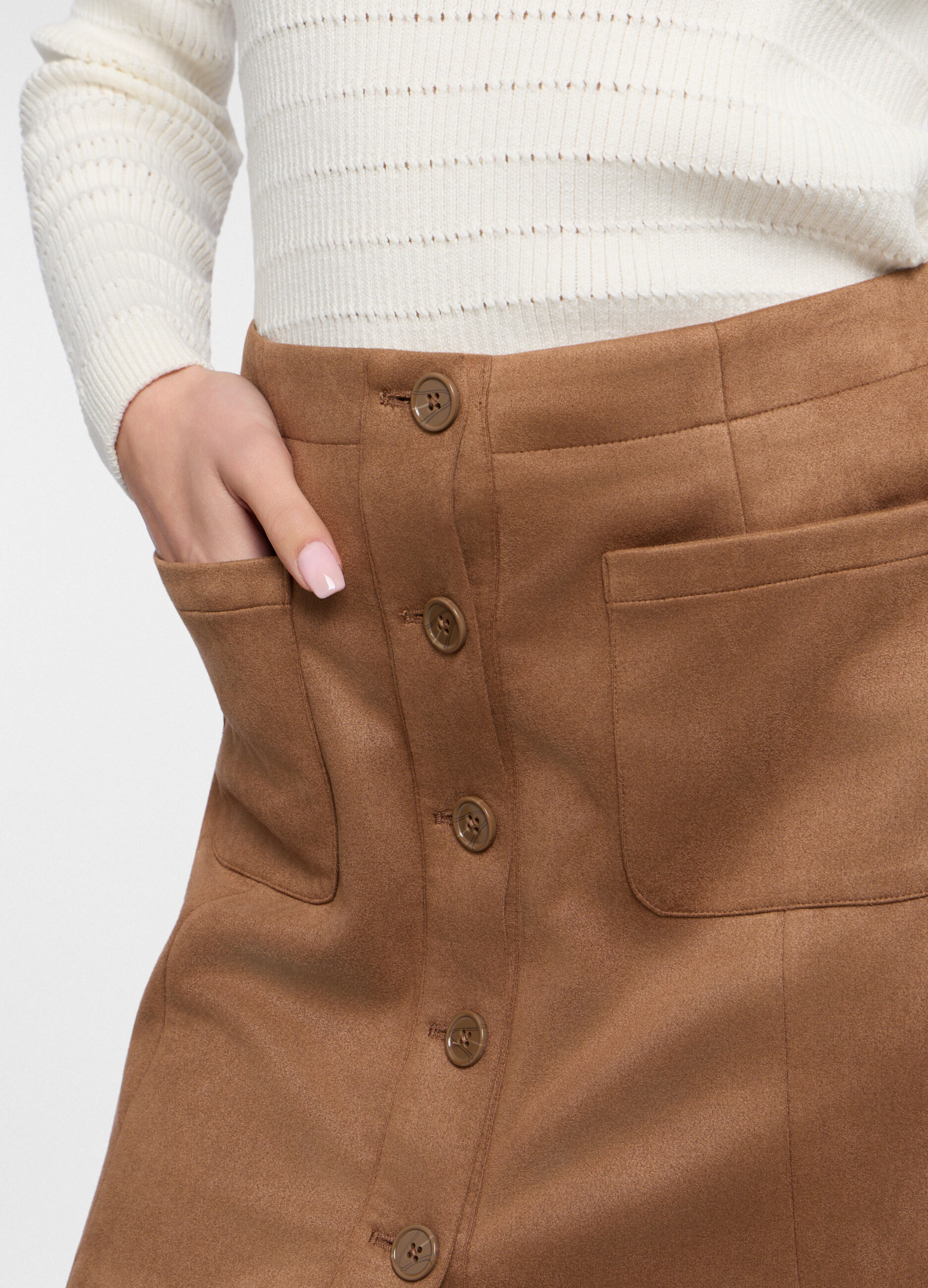 Minigonna scamosciato donna_2