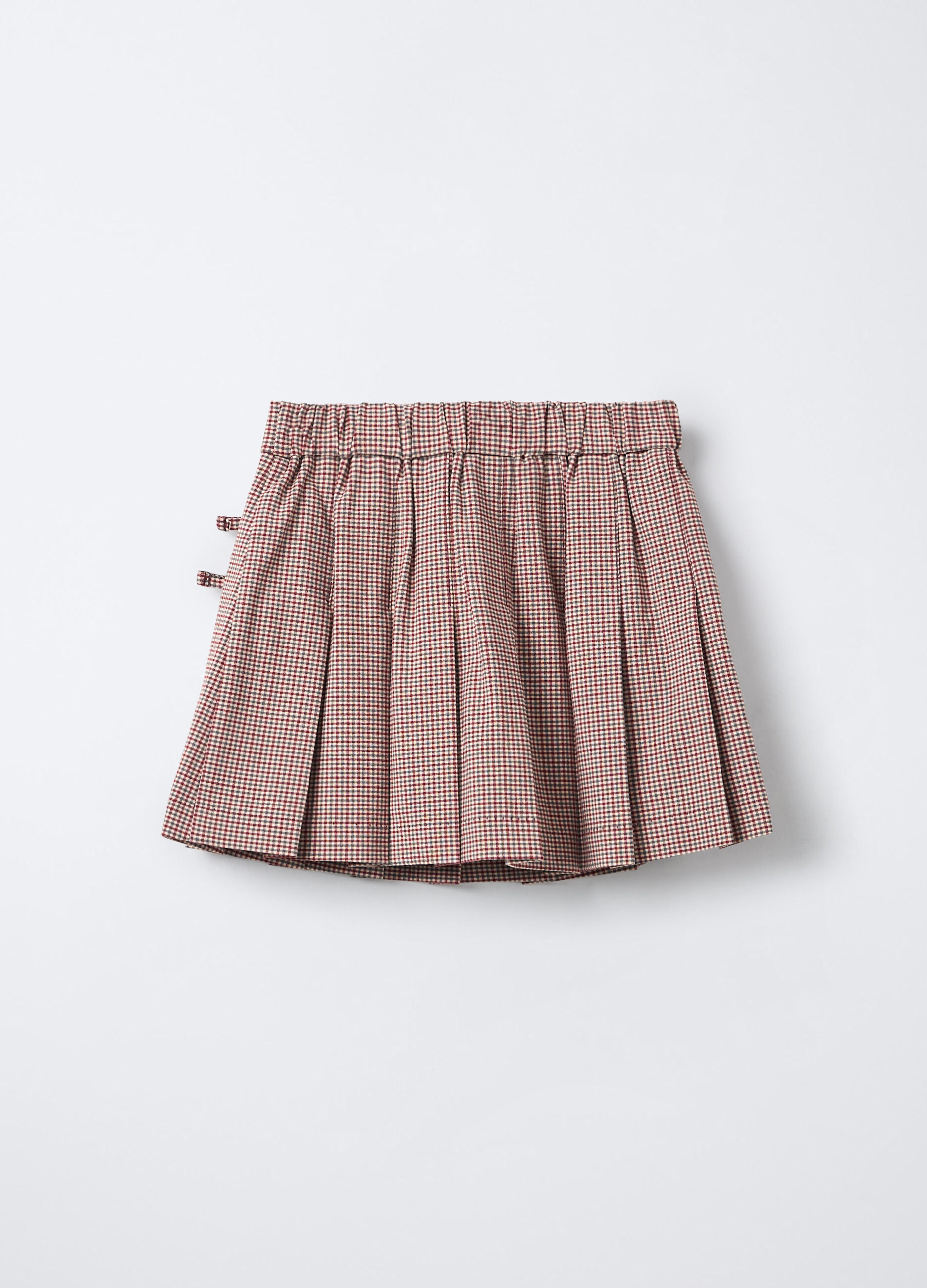 Minigonna plissettata a quadri bambina_1