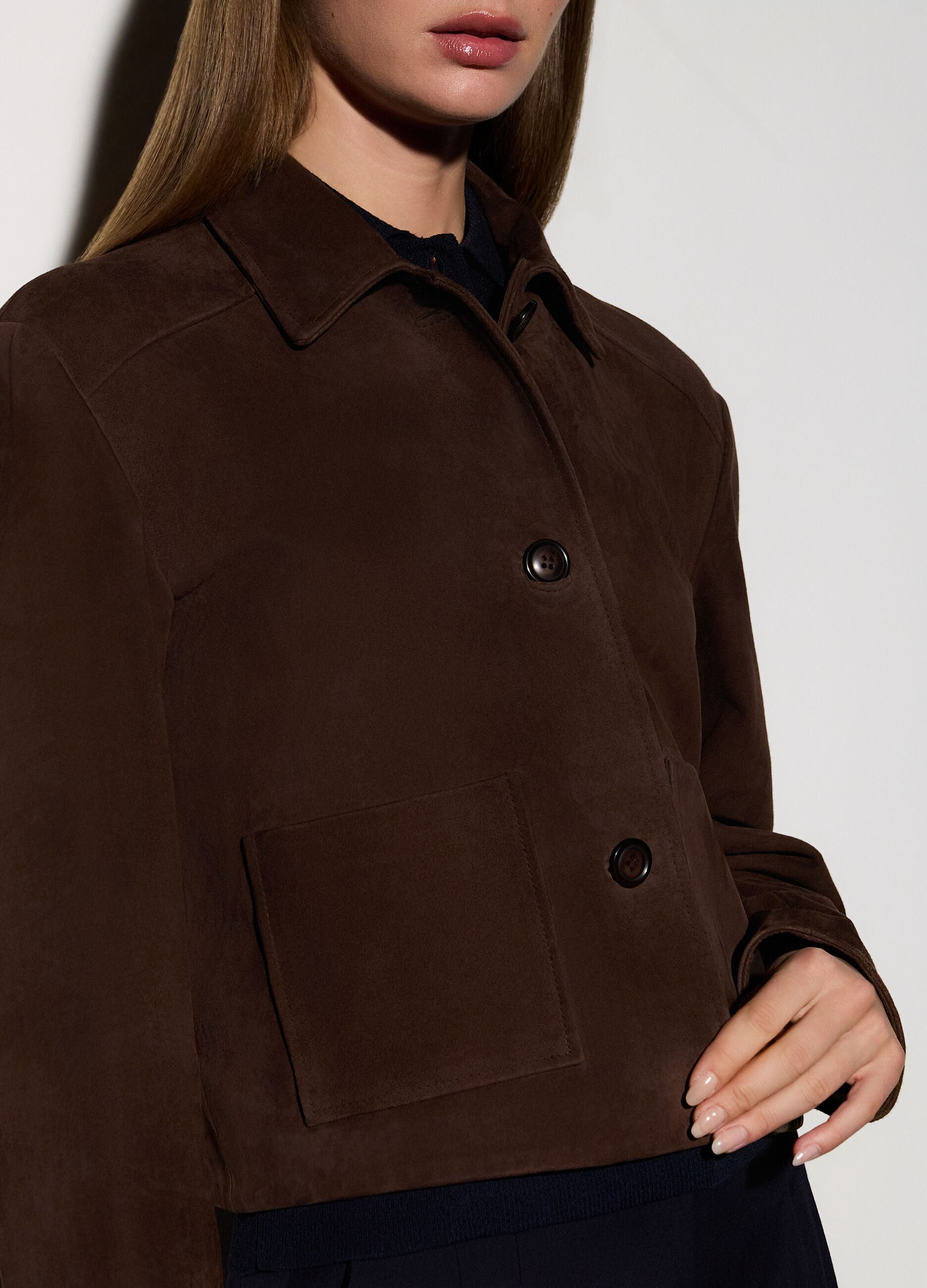 Giacca in vera pelle scamosciata donna_3