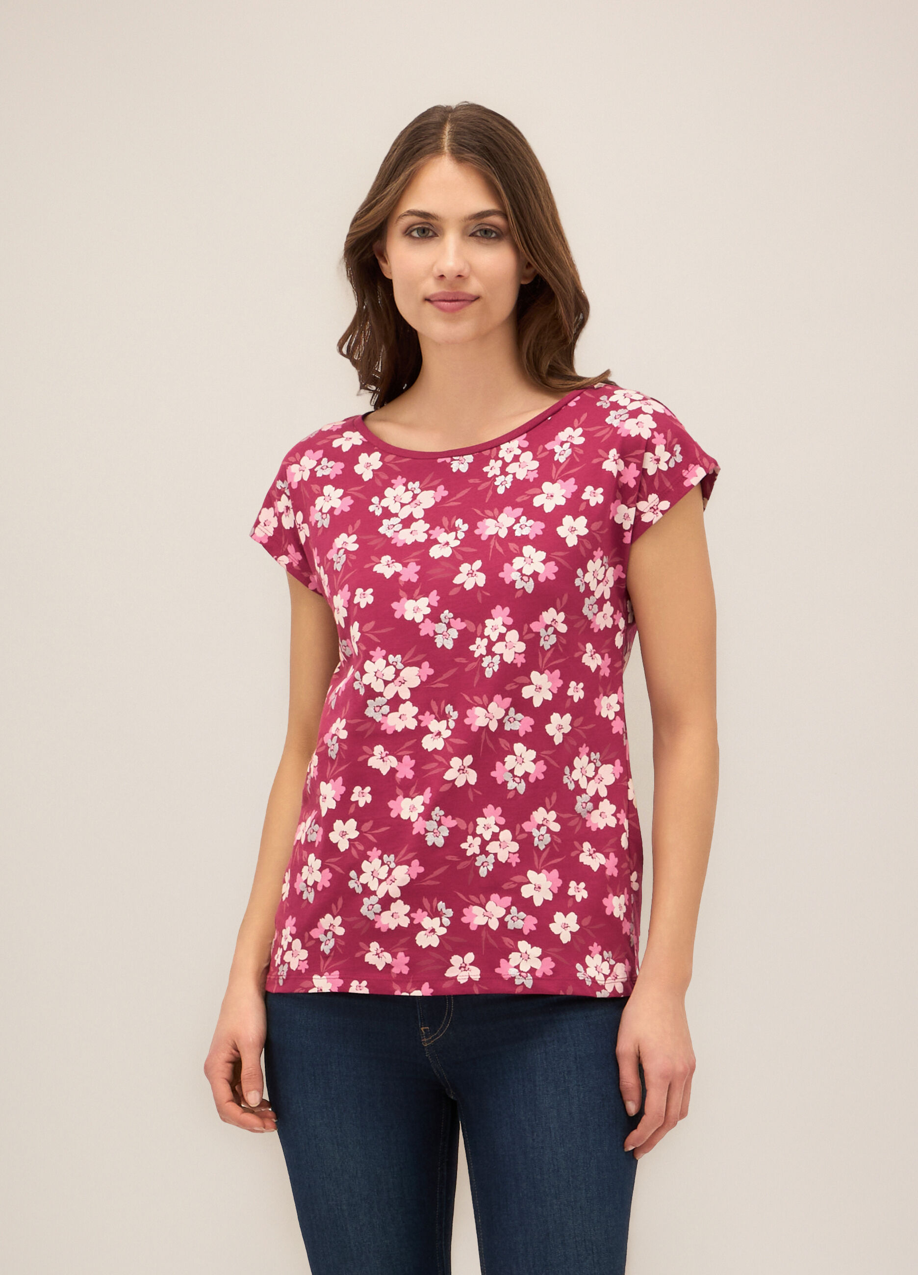 T-shirt in puro cotone donna_0