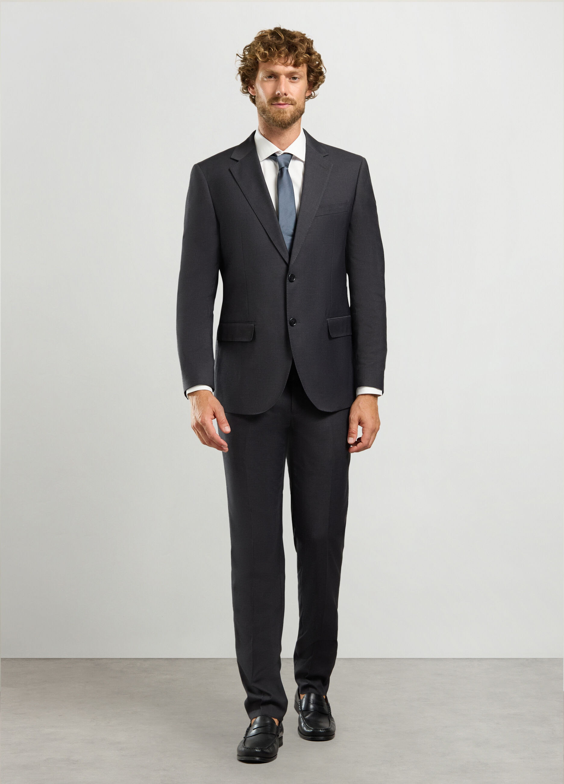 Pantalone slim fit in tessuto stretch uomo_0