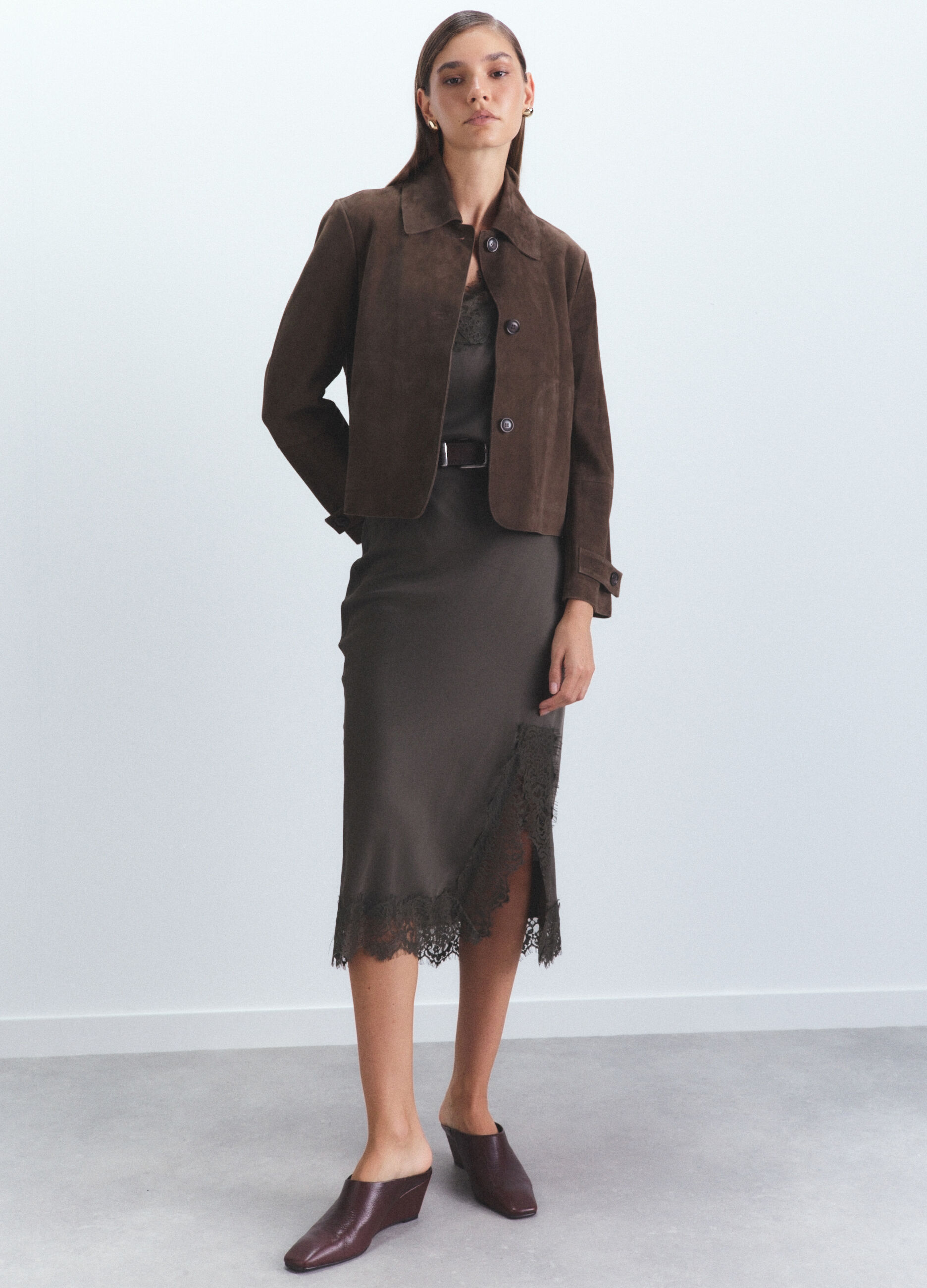 Gonna lunga in raso di pura viscosa donna_1