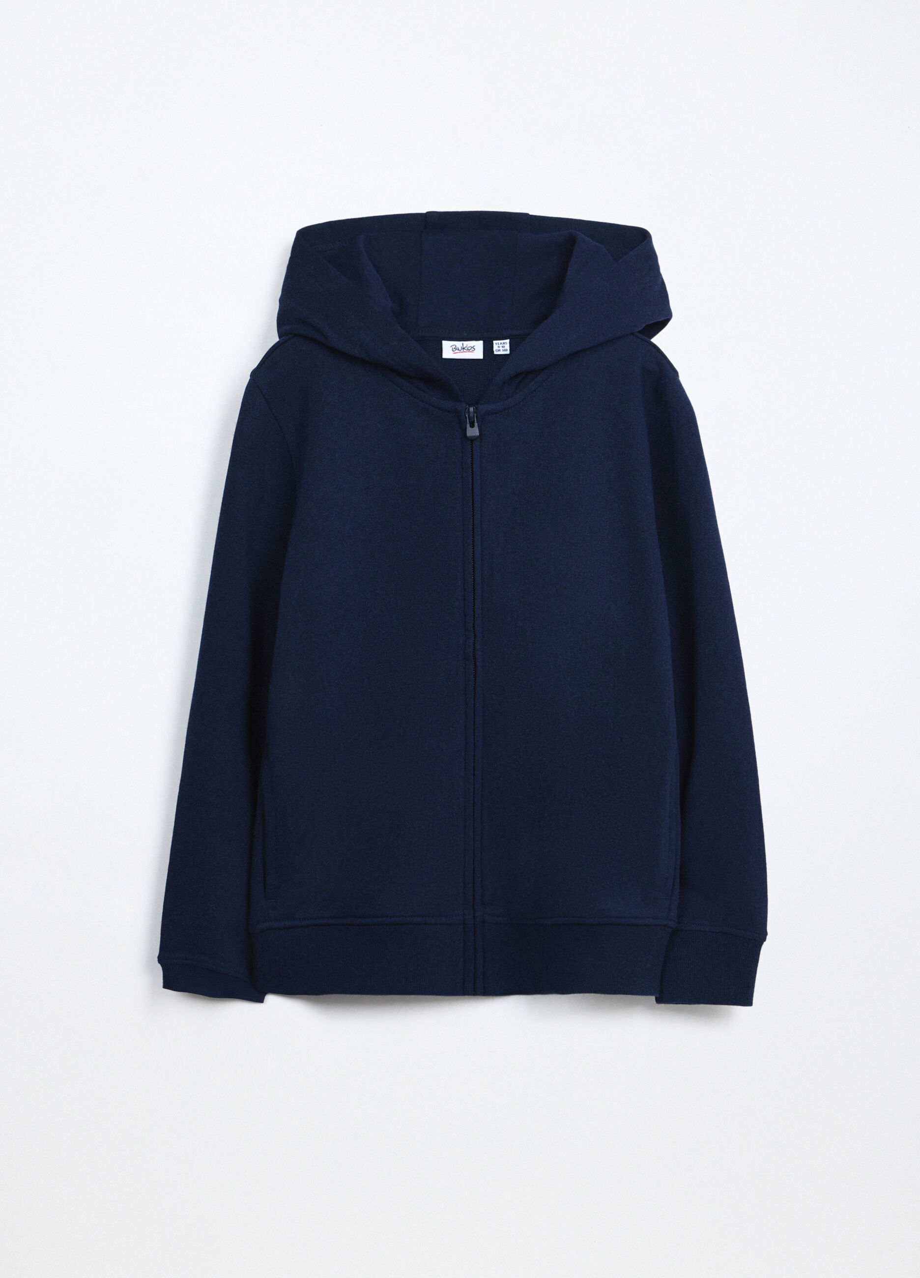 Felpa full zip in puro cotone bambina