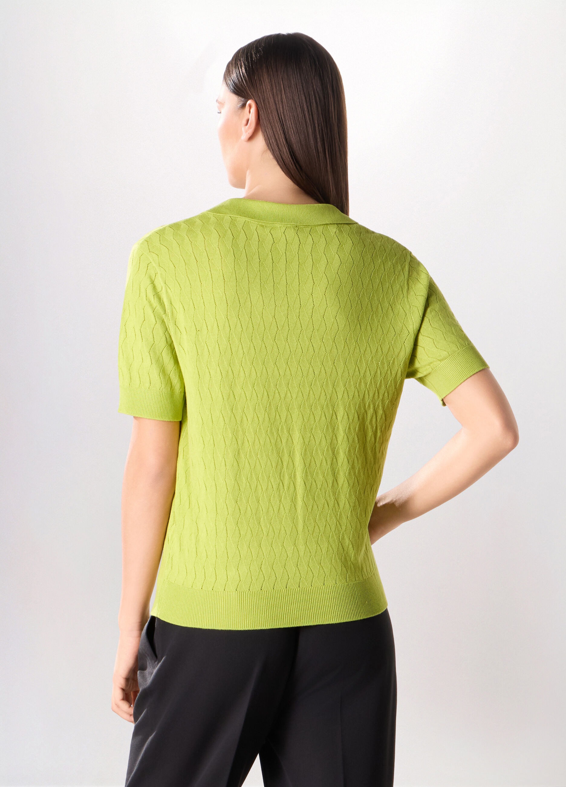 Tricot a maniche corte in misto viscosa donna_1