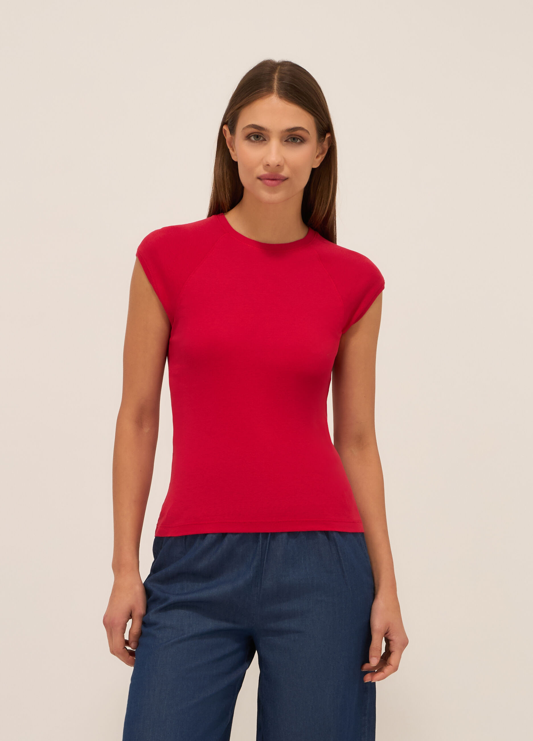 T-shirt in puro cotone donna_0