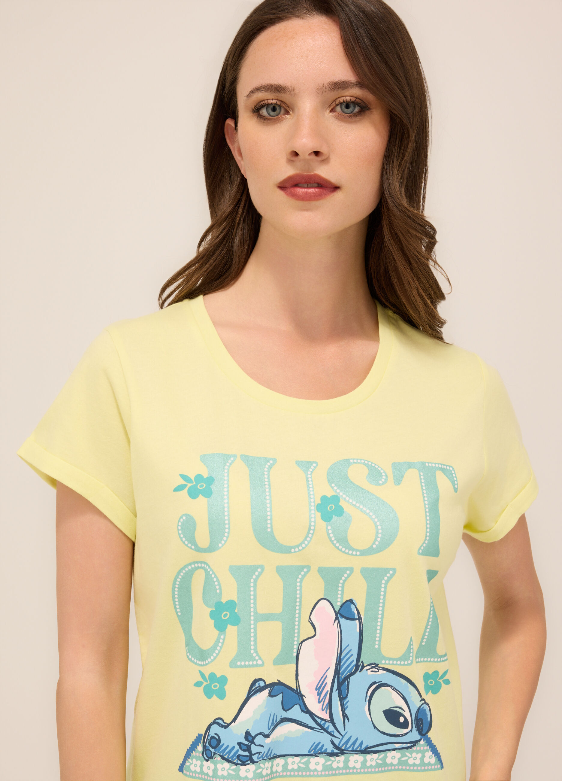 Set pigiama corto in jersey di puro cotone donna_2