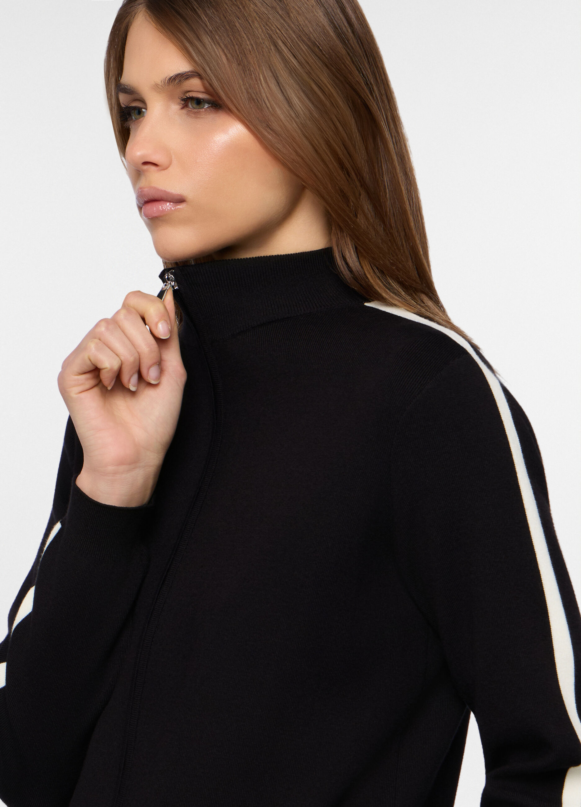 Giacca in punto Milano stretch donna_2