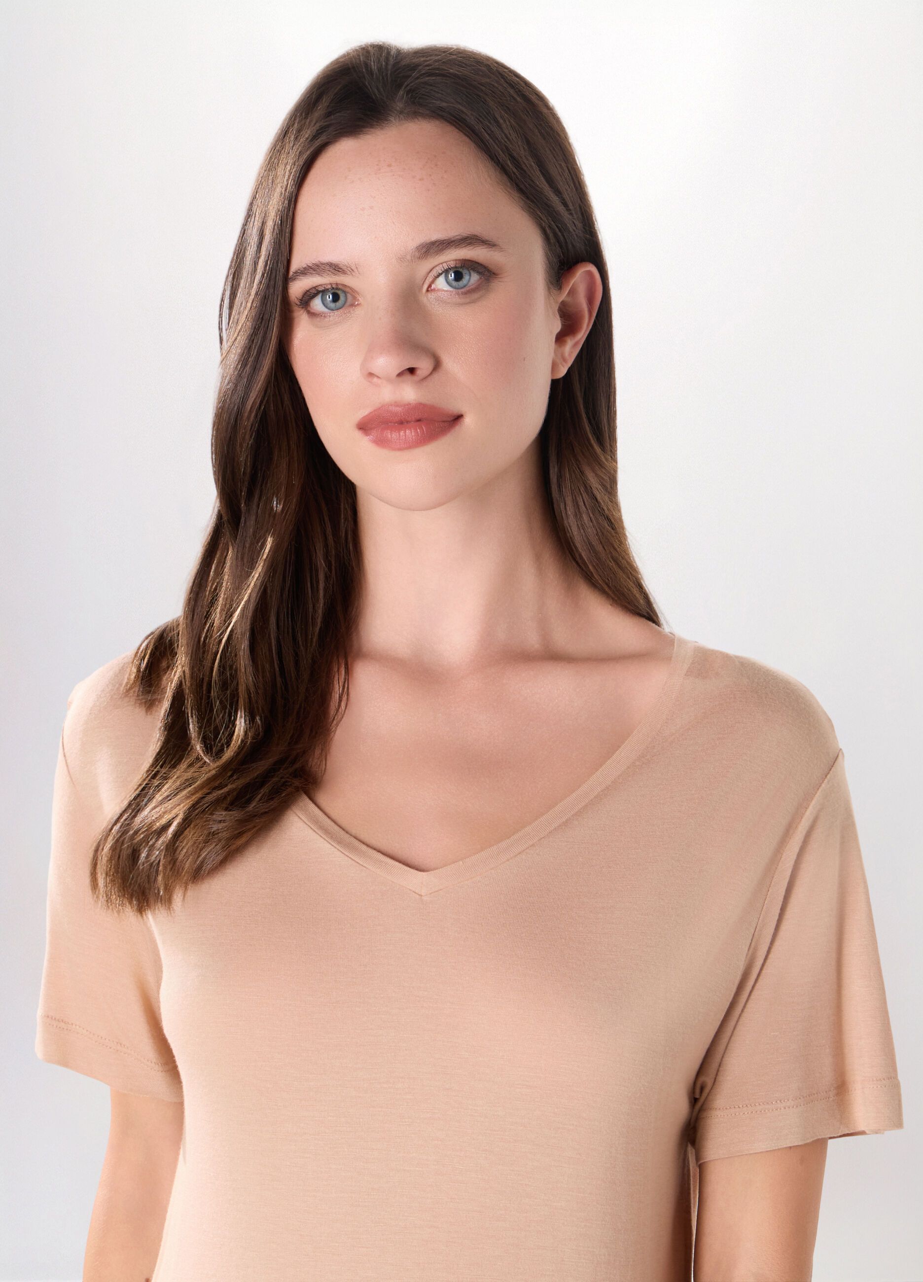 T-shirt in jersey di pura viscosa donna_2