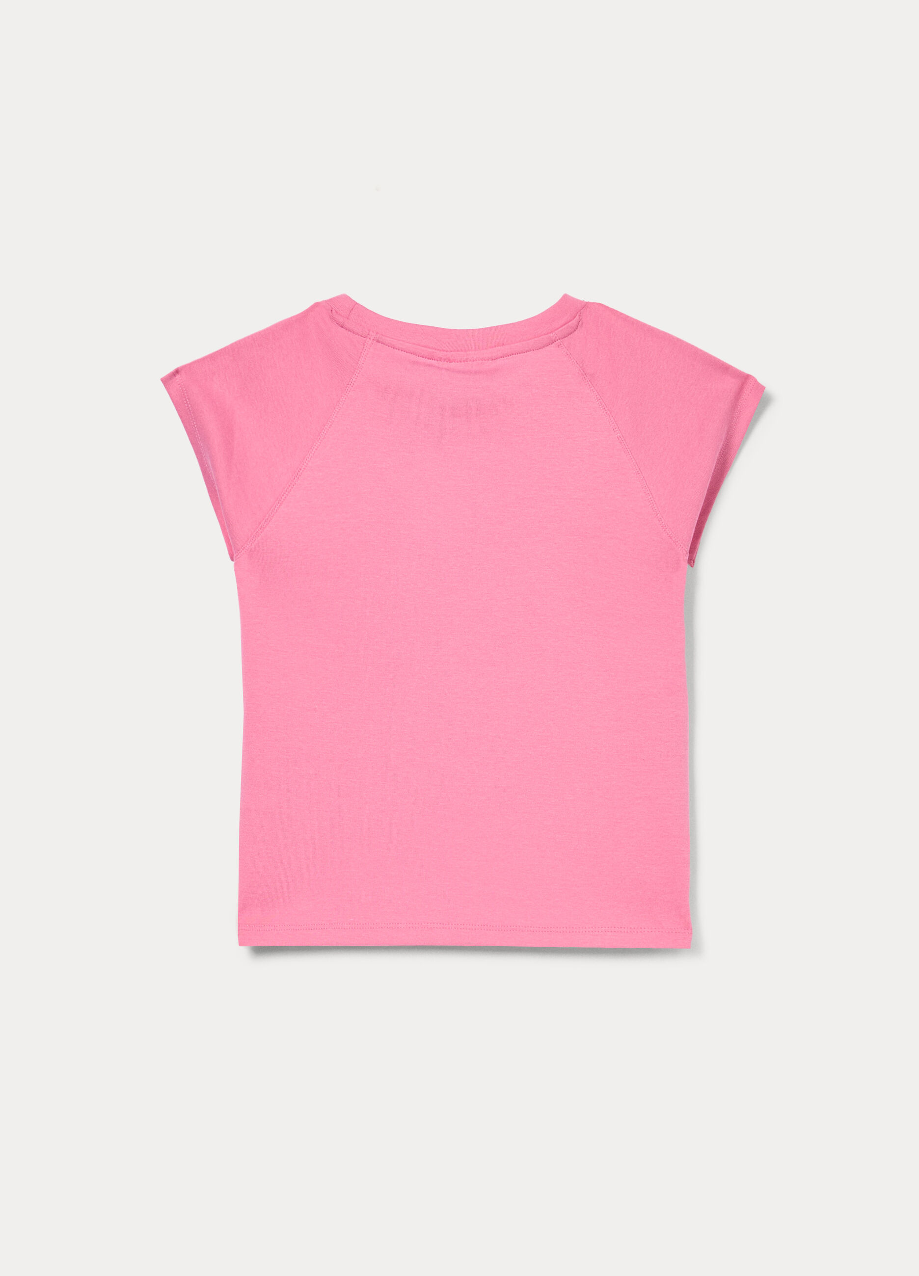 T-shirt fitted in costina stretch ragazza_1