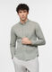 Camica regular fit con colletto button down in voile di cotone_0