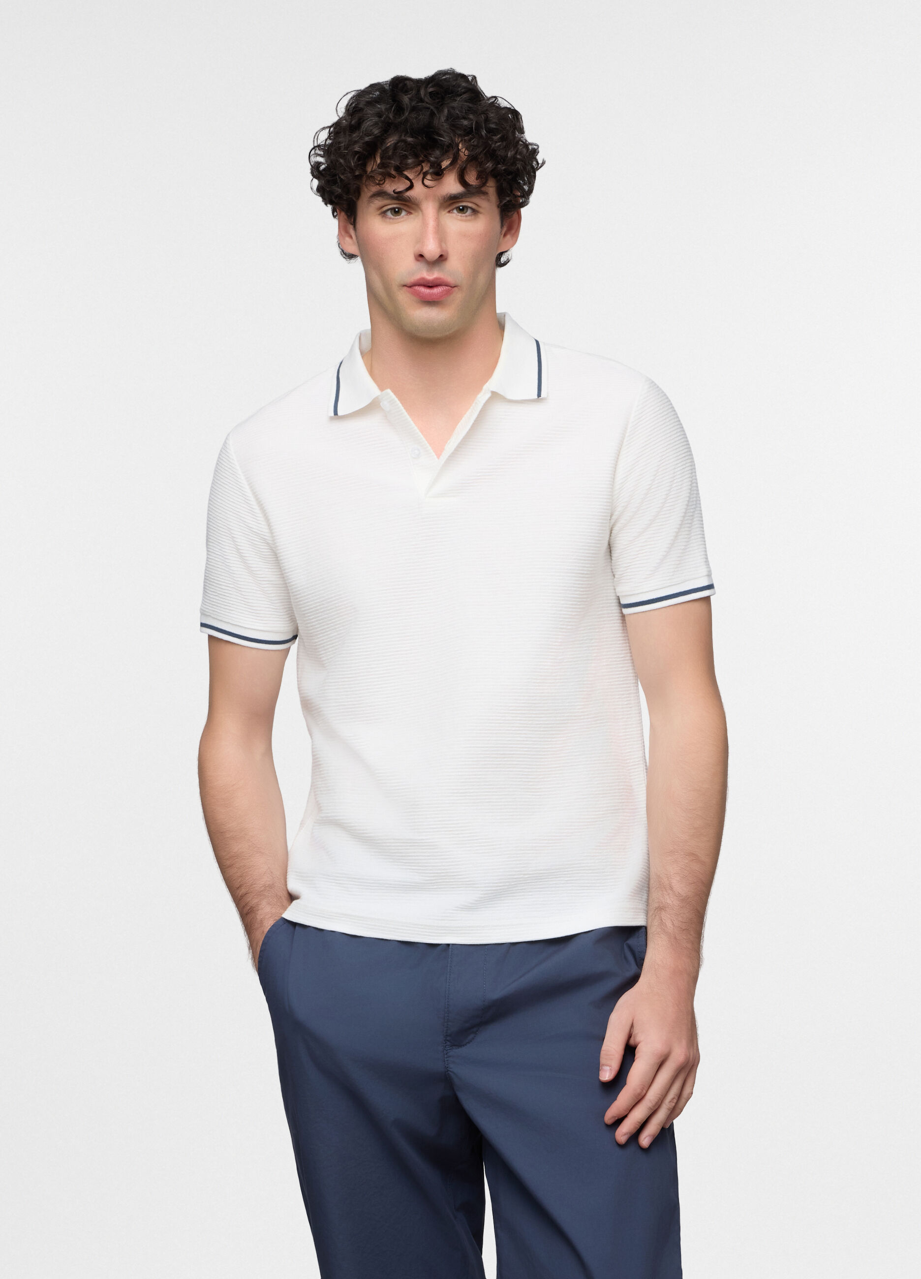 Polo in maglia di cotone uomo_0