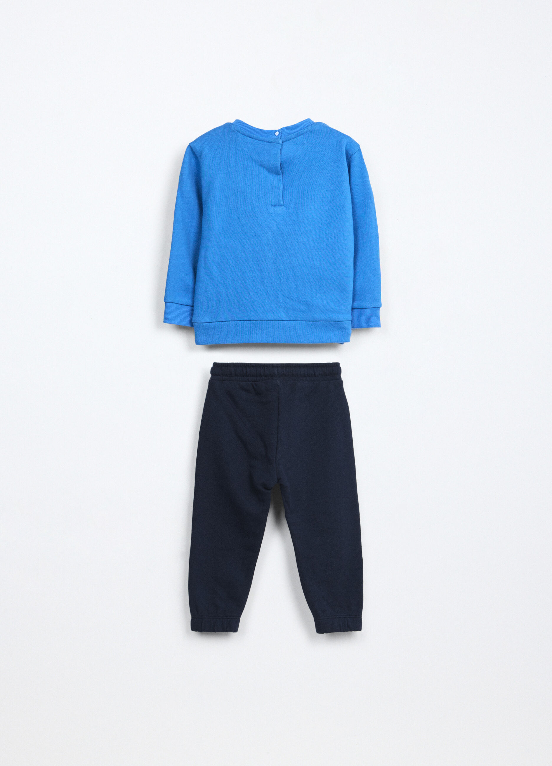 Jogging set in french terry di puro cotone neonato_1