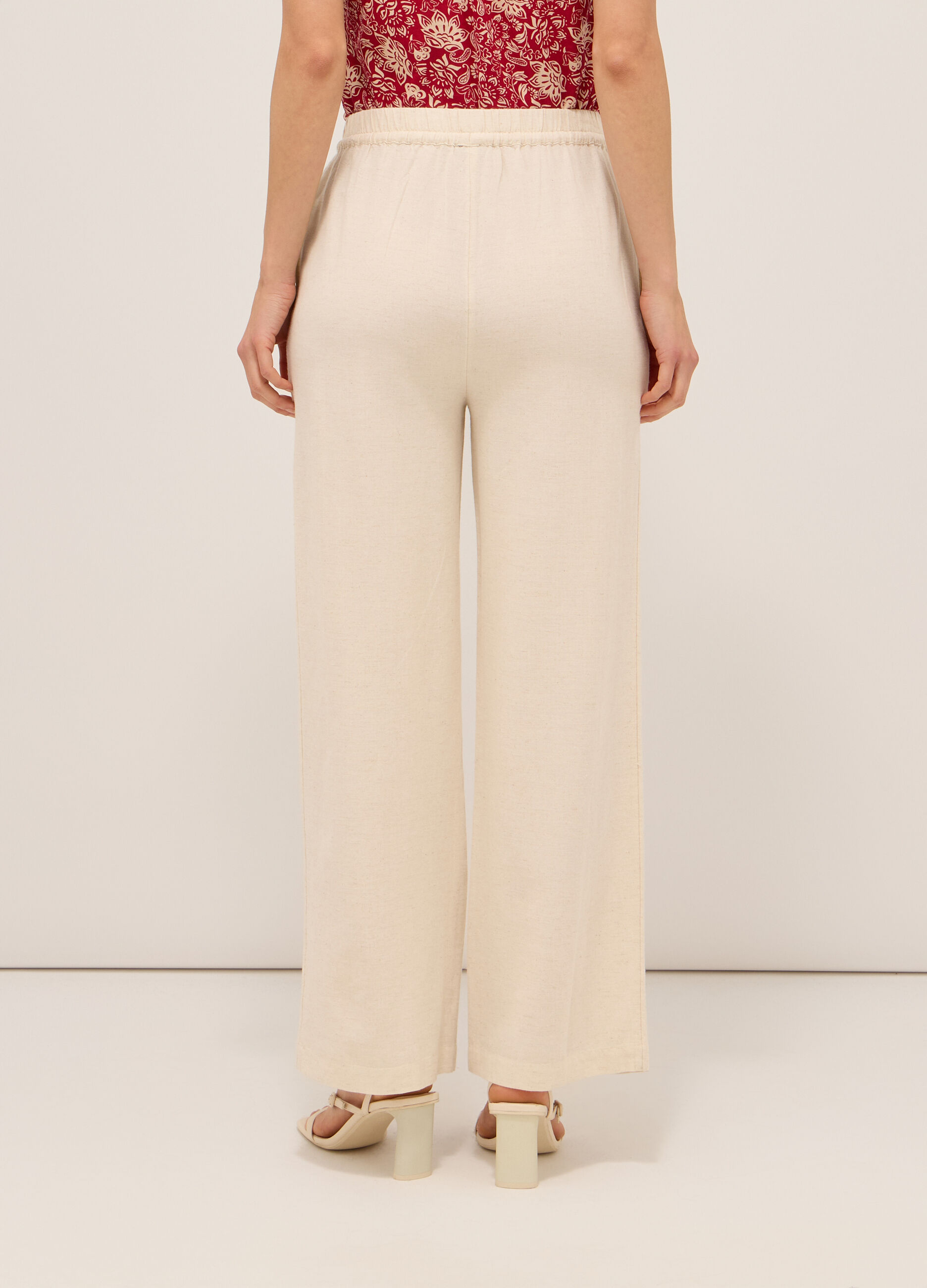 Pantaloni misto lino donna_1