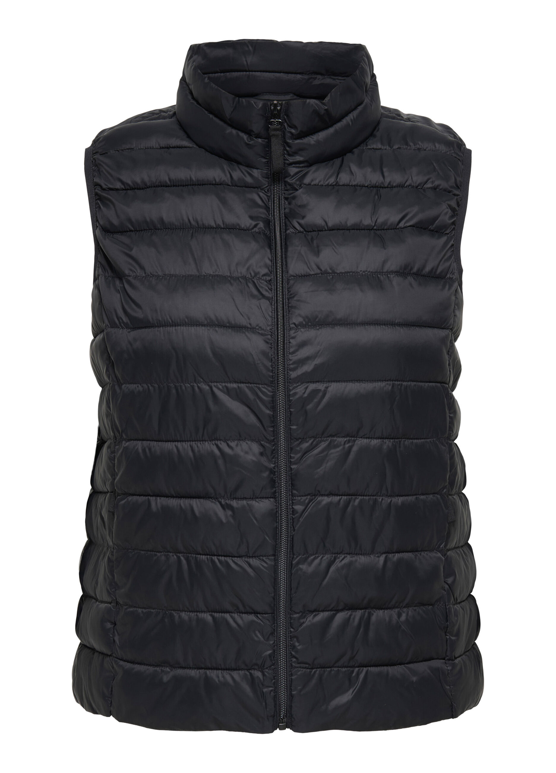 Gilet trapuntato a collo alto_1