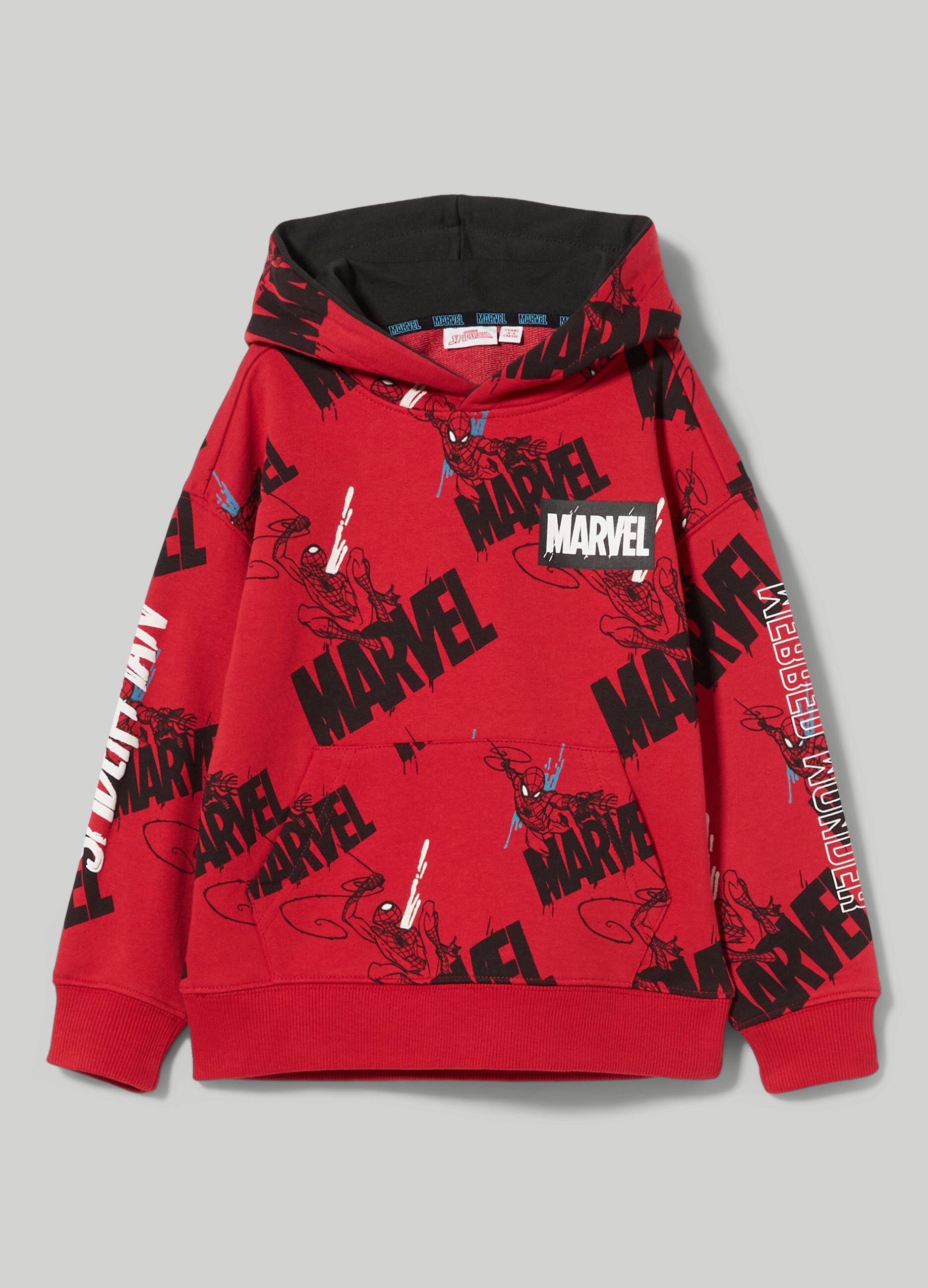 Felpa spiderman bambino con cappuccio maschera cheap