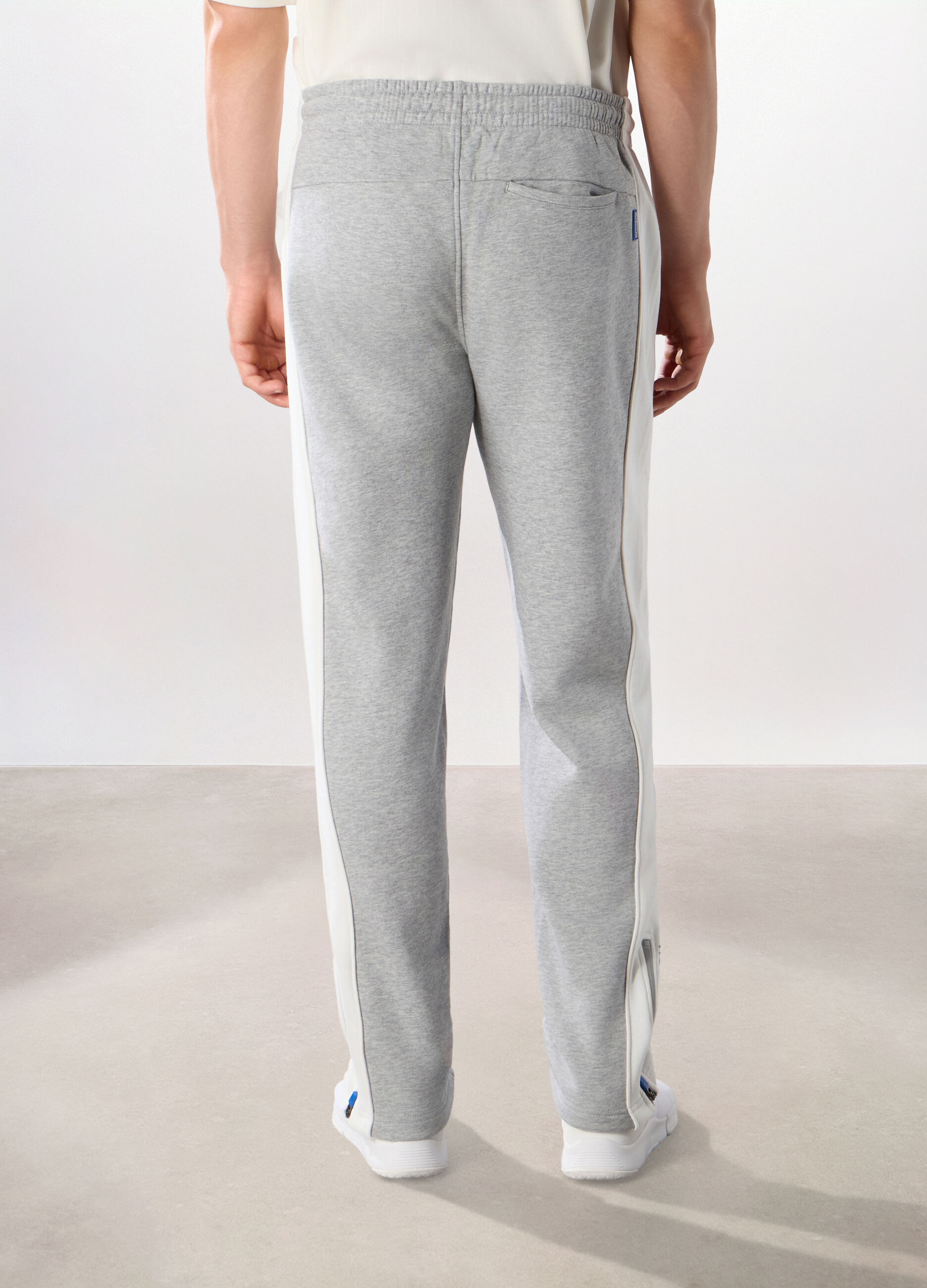 Jogger bicolore in misto cotone uomo_1