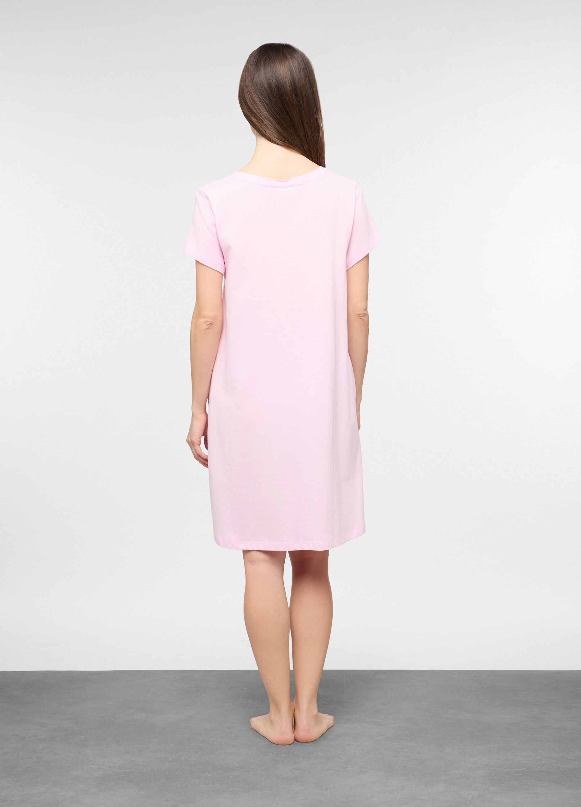 Camicia da notte in jersey di puro cotone donna_1