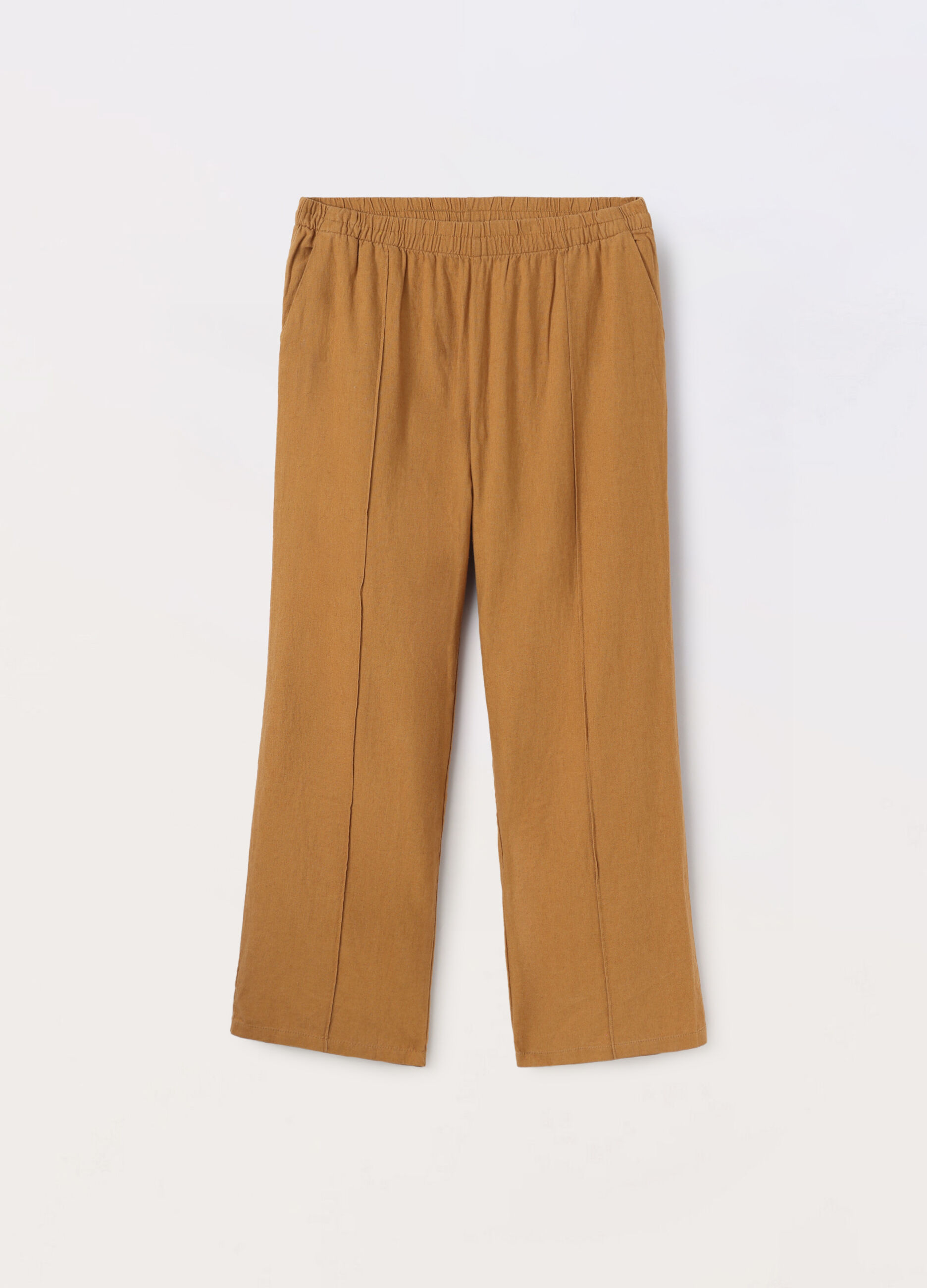 Pantaloni palazzo misto lino donna curvy_0