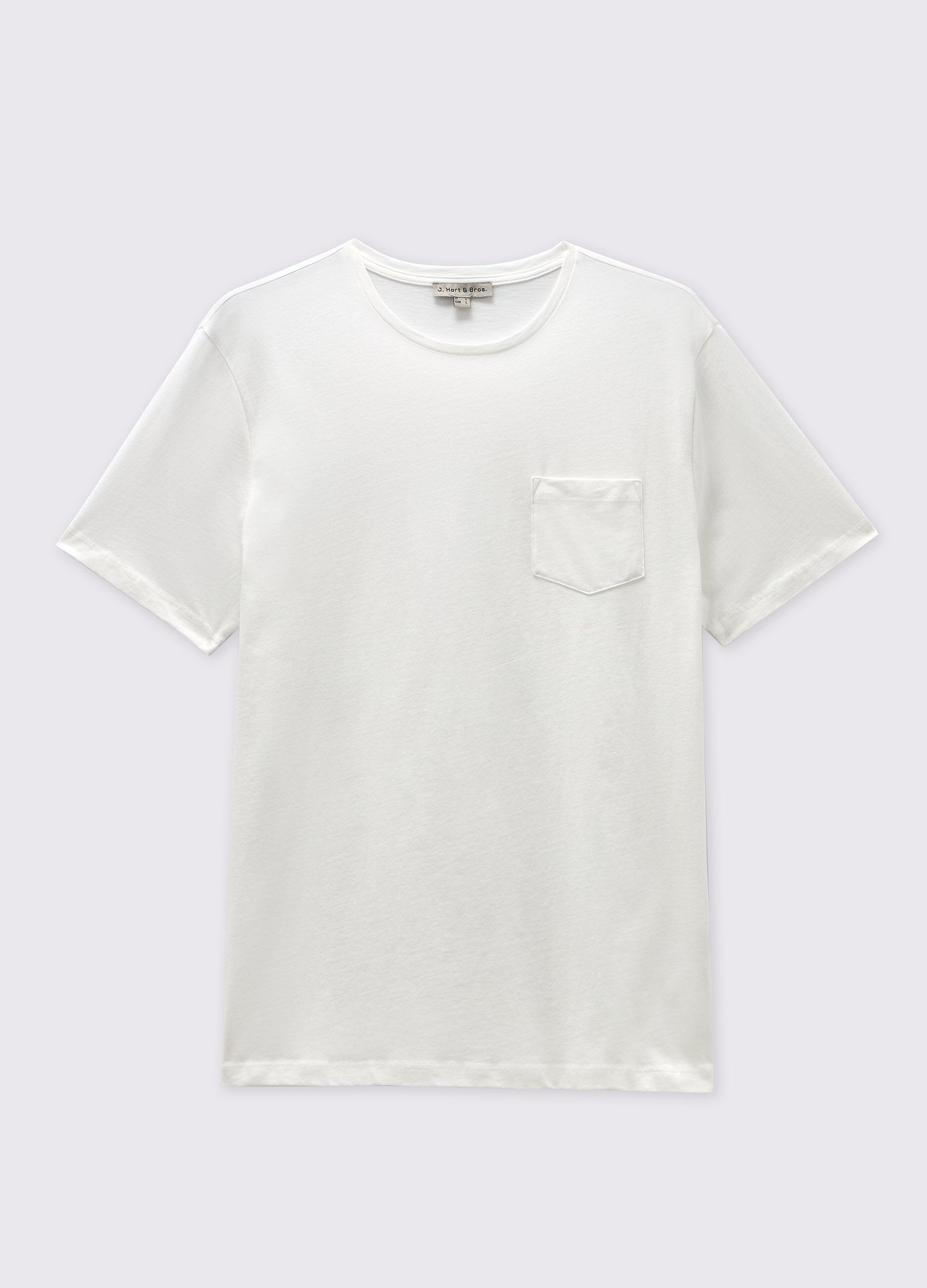 T-shirt in puro cotone con taschino uomo_0