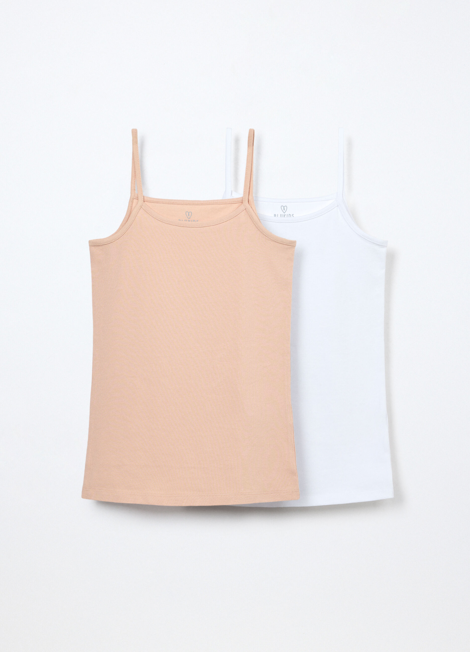 Pack 2 canotte in jersey di cotone stretch ragazza_0