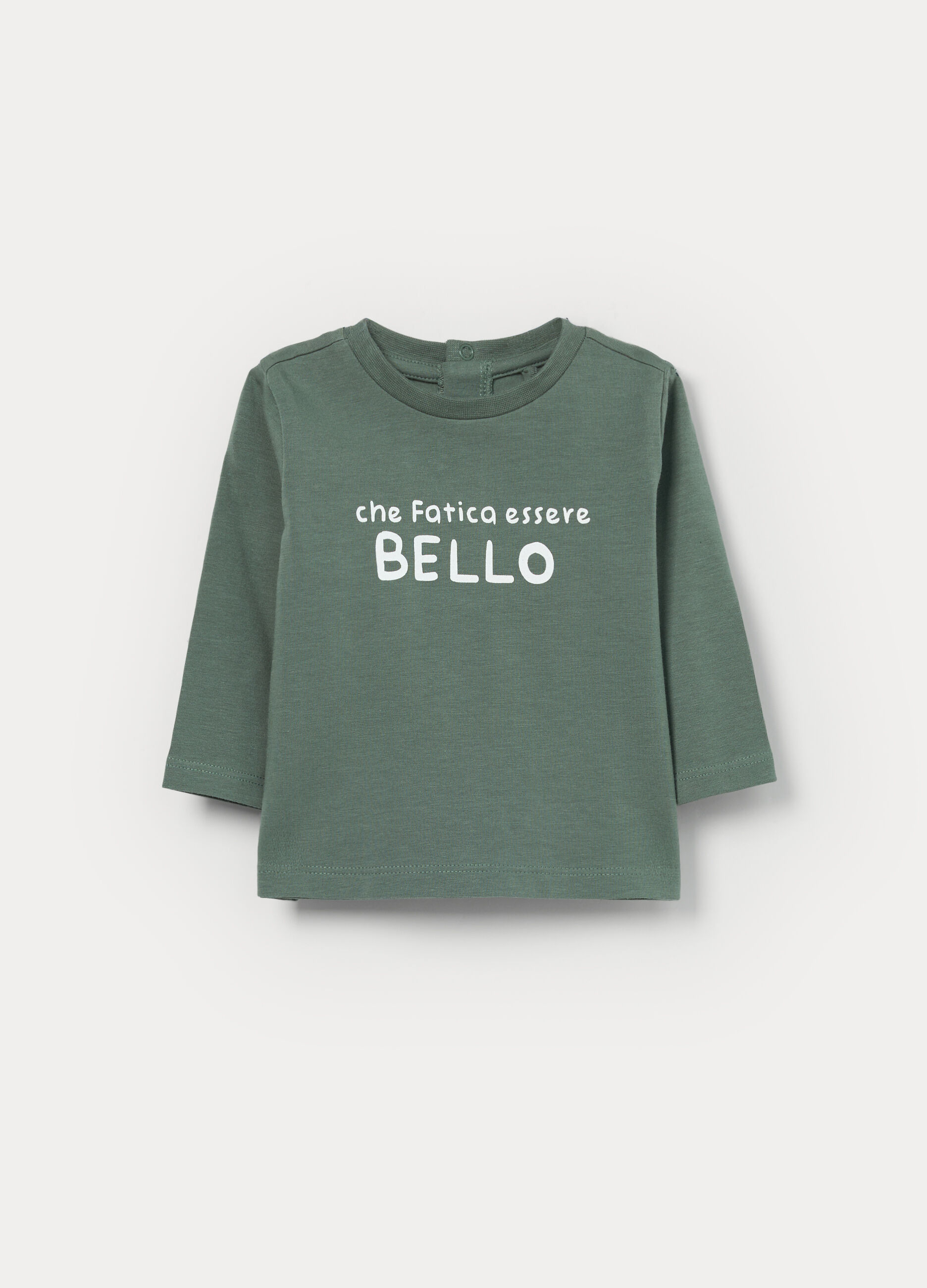 T-shirt in jersey di cotone stretch neonato_0