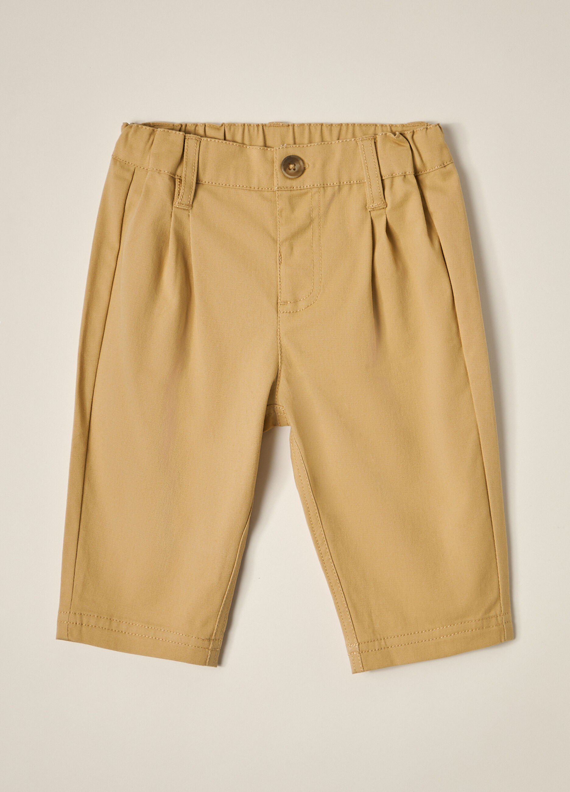 Pantaloni in twill di cotone stretch IANA neonato_1