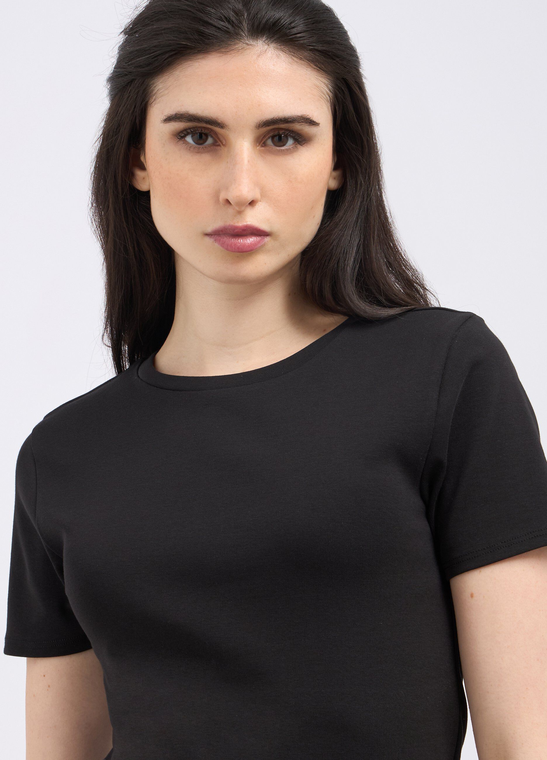 T-shirt in cotone stretch donna_2