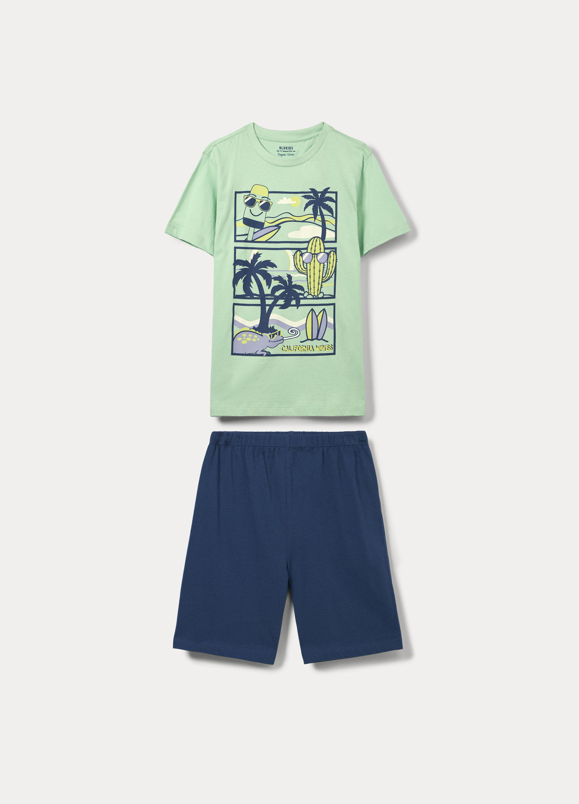 Set pigiama corto in jersey di puro cotone ragazzo_0