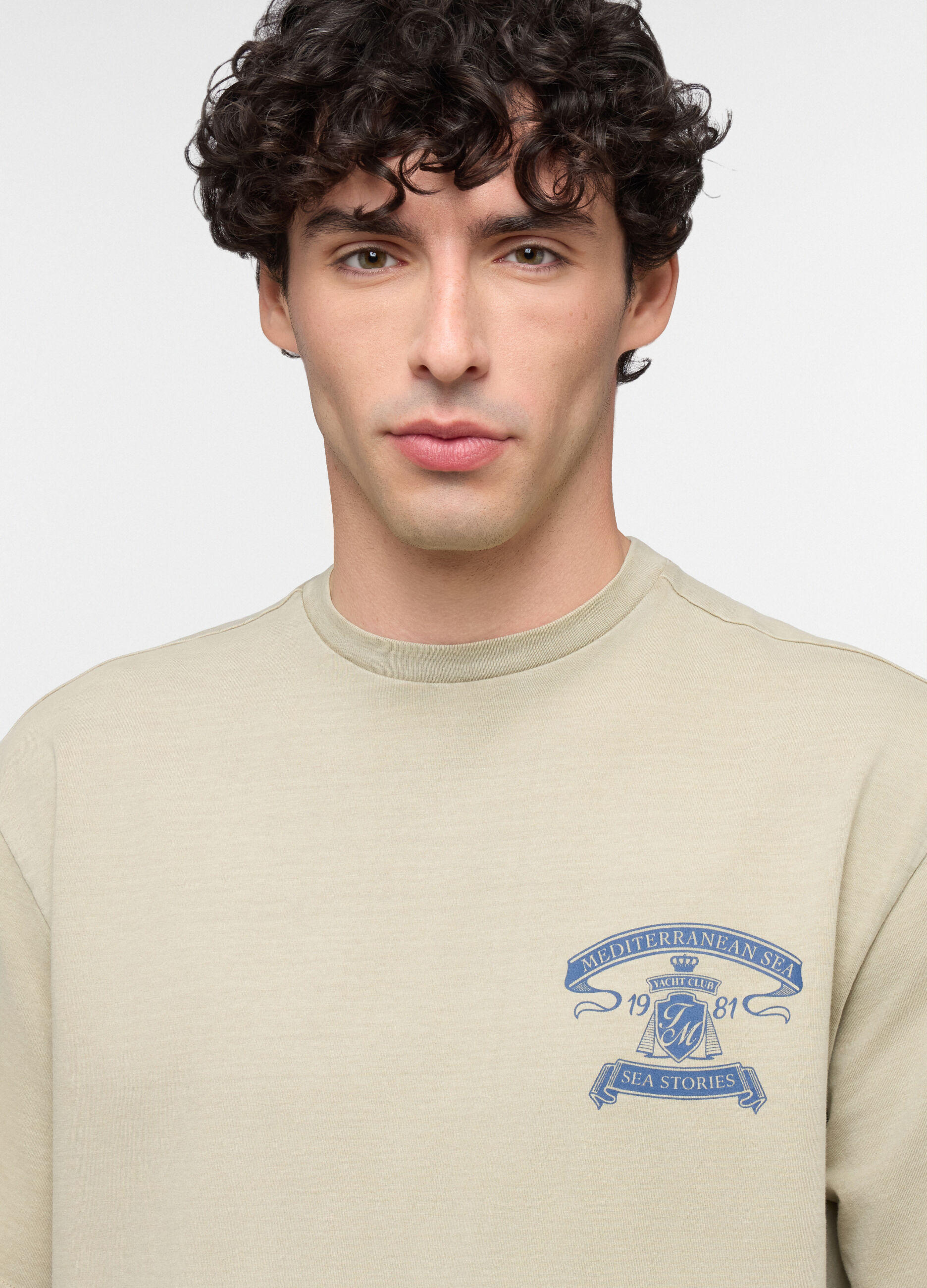 T-shirt girocollo con stampa Tangeri uomo_2