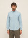 Camicia slim fit in denim di puro cotone uomo_0