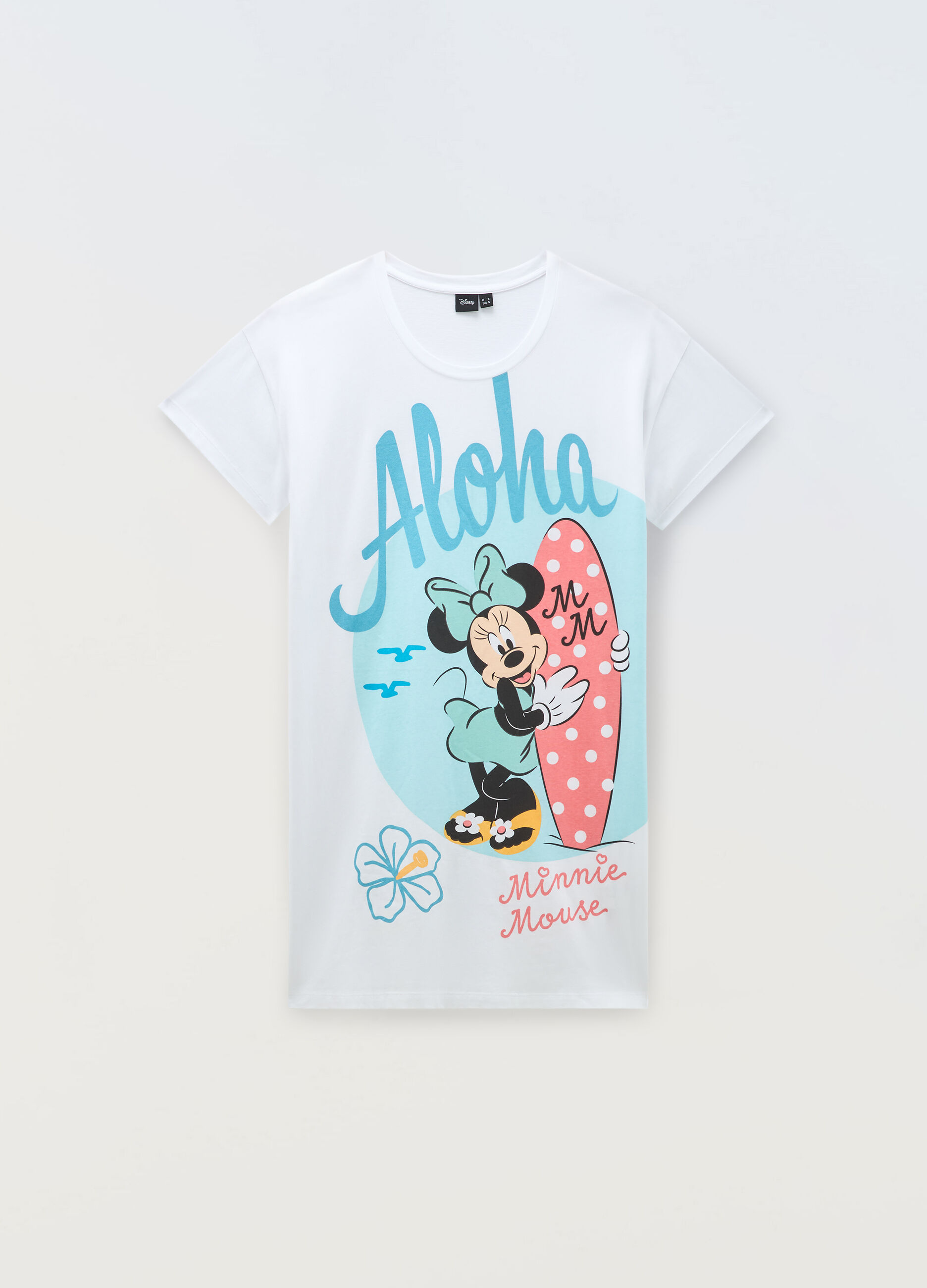 Maxi t-shirt da notte in puro cotone donna_0