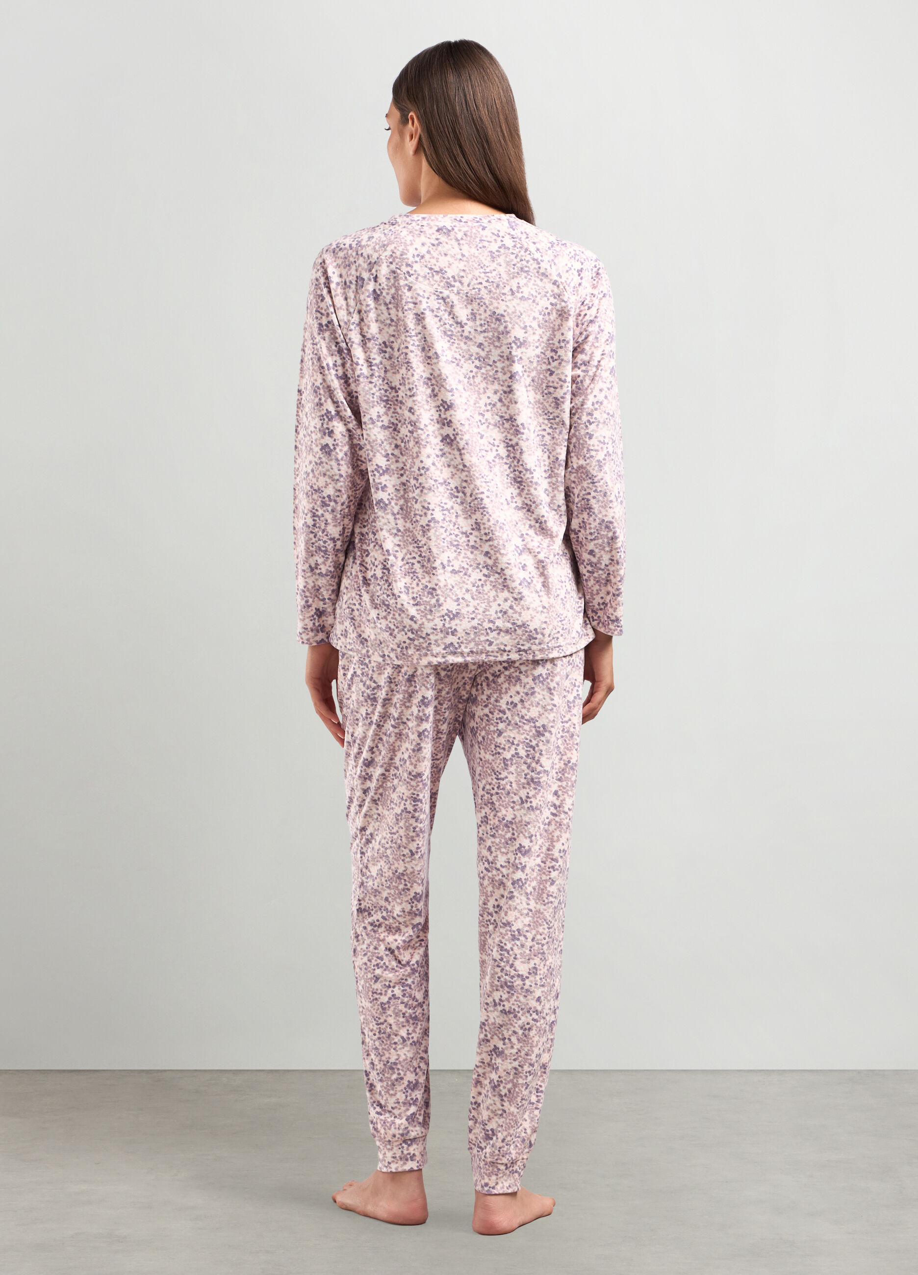 Set pigiama velours lungo donna_1