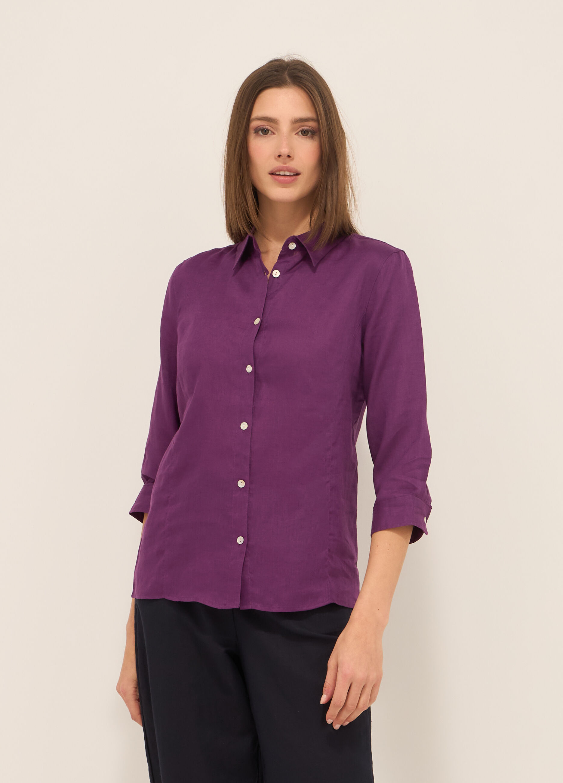 Camicia in puro lino donna_0