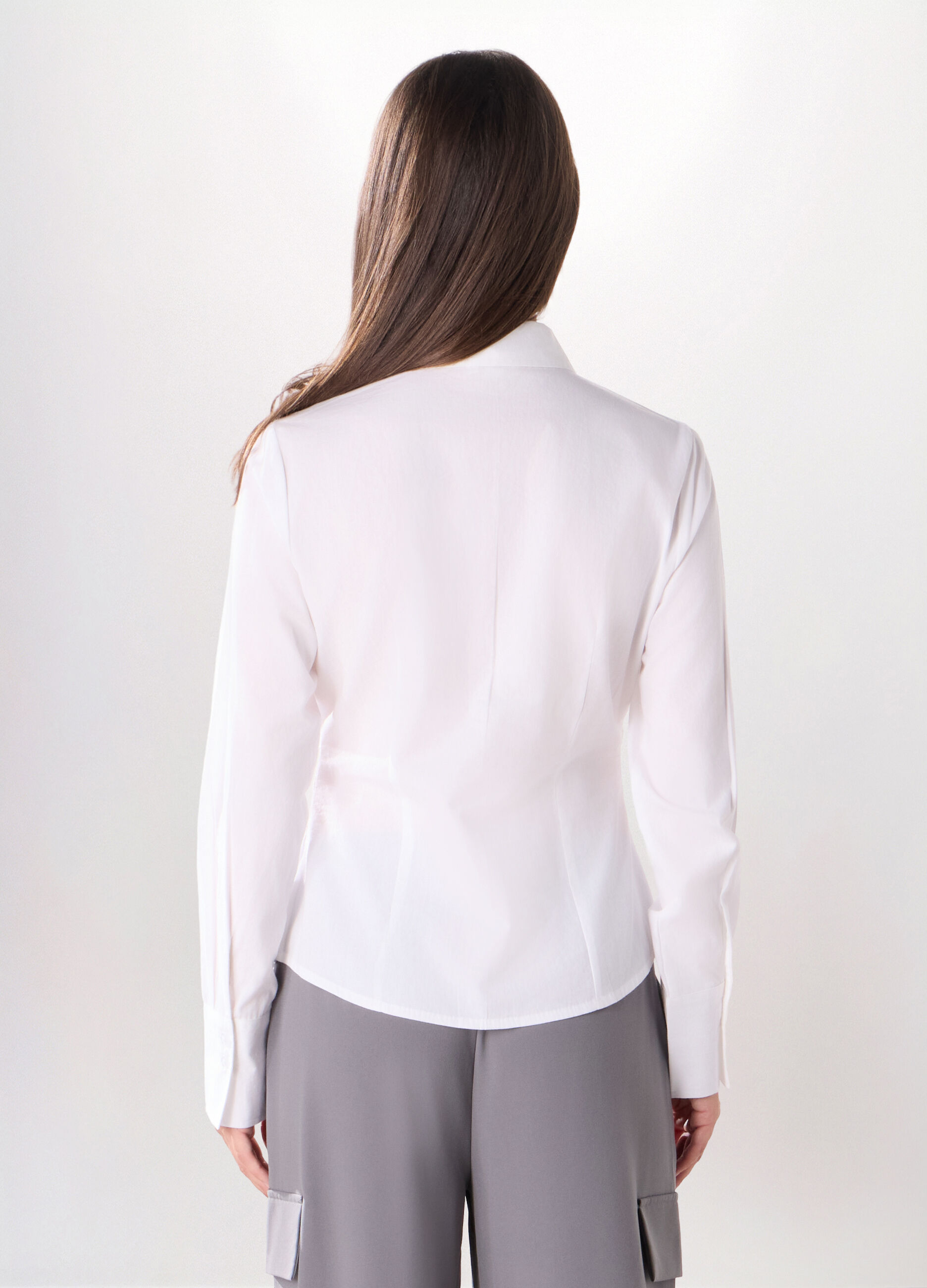 Camicia in popeline di puro cotone donna_1