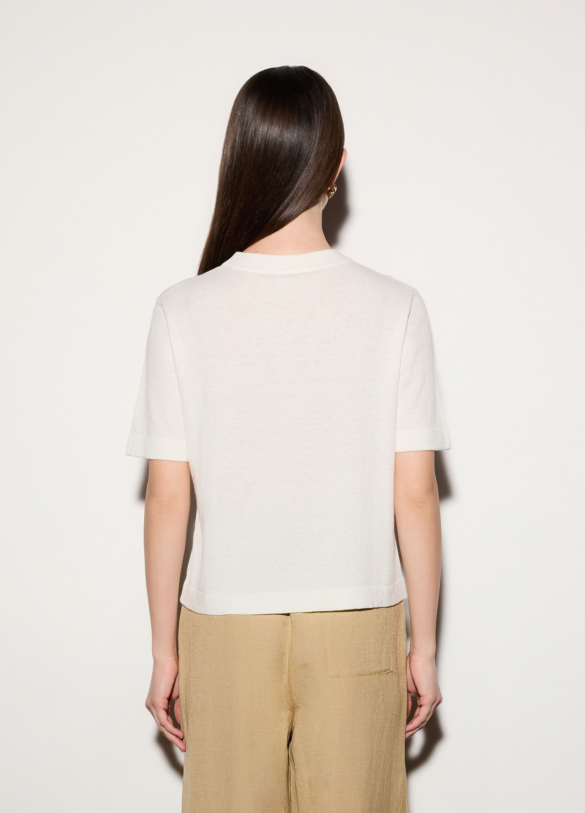 Maglia girocollo rasata donna_2