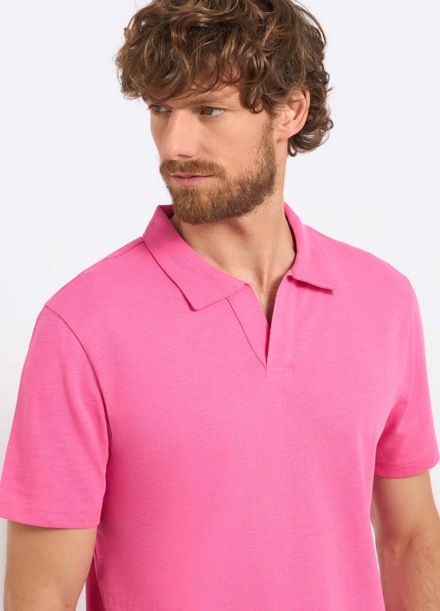Polo in puro cotone slub uomo_1