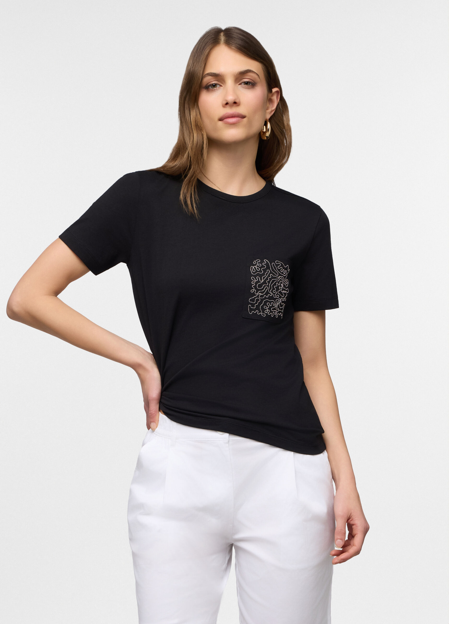 T-shirt girocollo donna_0